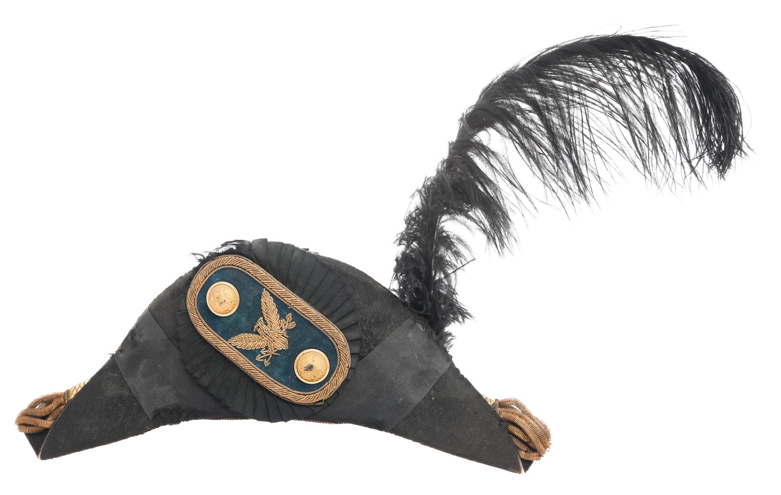 INDIAN WARS US ARMY OFFICER BICORNE HAT (1 of 12)