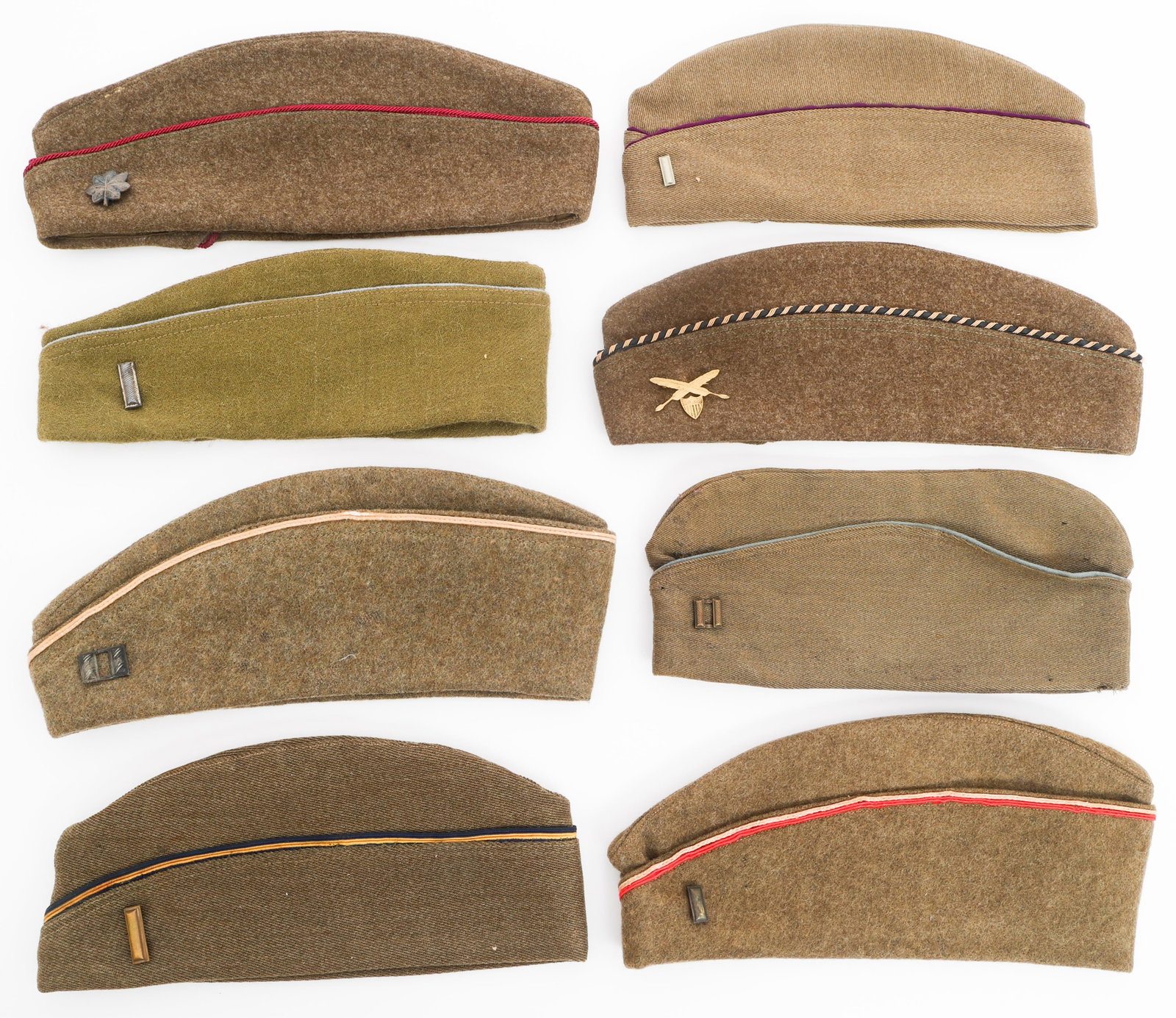 WWI - POST WAR US AEF OFFICER OVERSEAS CAPS (1 of 17)