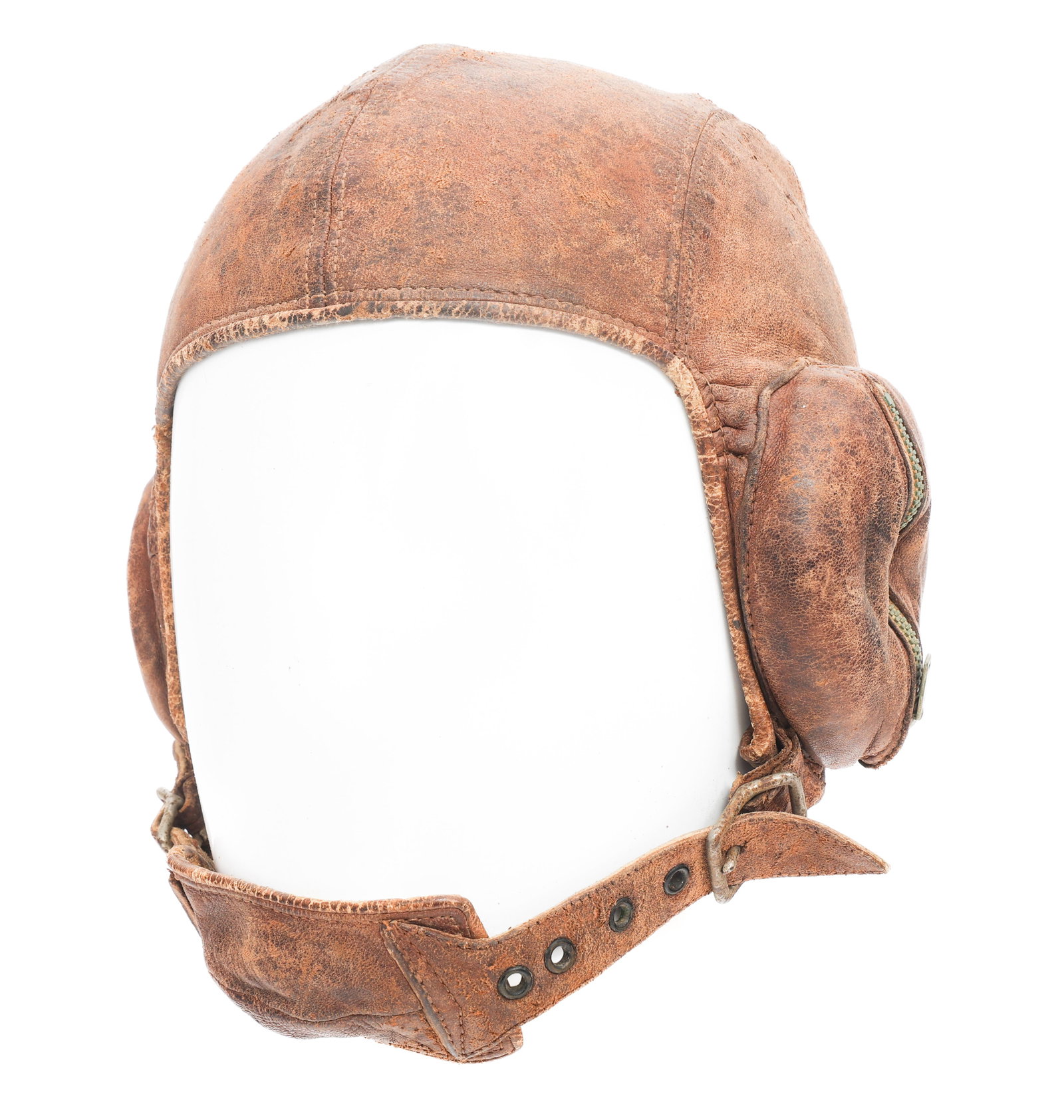 WWII CANADIAN RAF TYPE B LEATHER FLIGHT HELMET (1 of 12)
