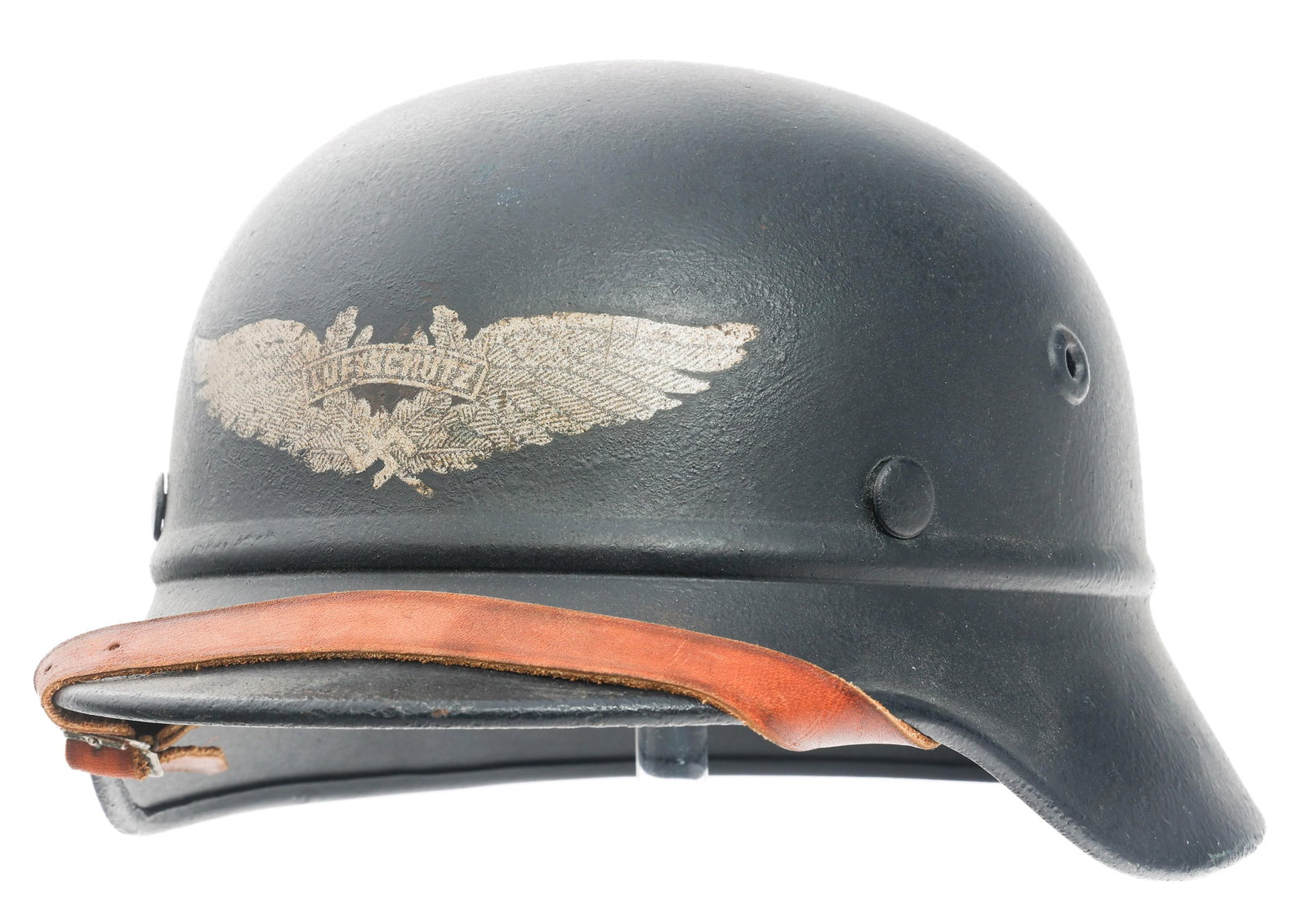 WWII GERMAN M35 BEADED LUFTSCHUTZ HELMET (1 of 13)
