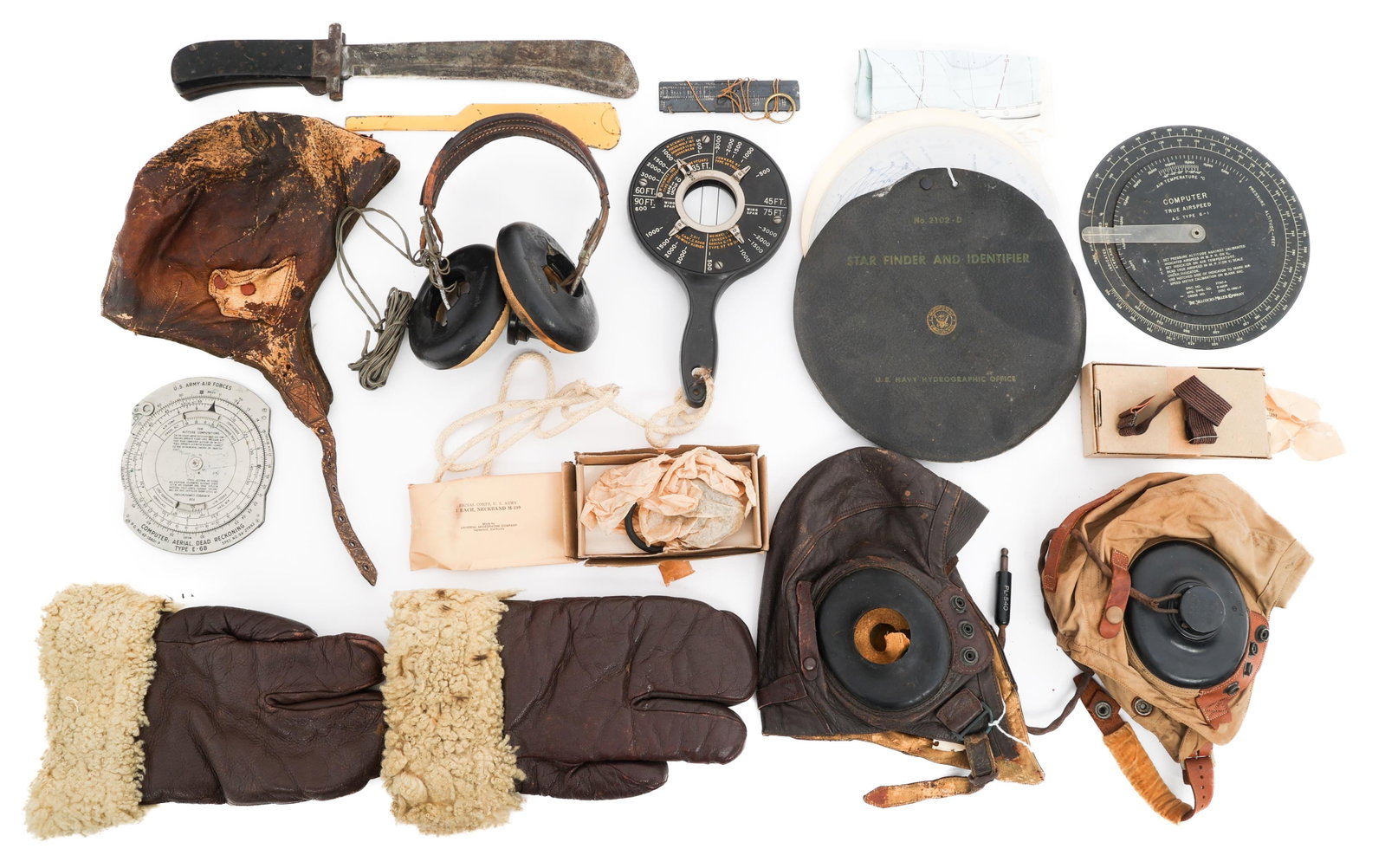 WWII USAAF FLIGHT HELMETS & AVIATION GEAR (1 of 20)