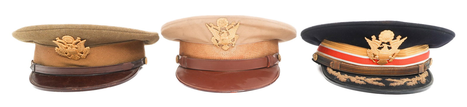 US ARMY OFFICER VISOR CAPS (1 of 19)