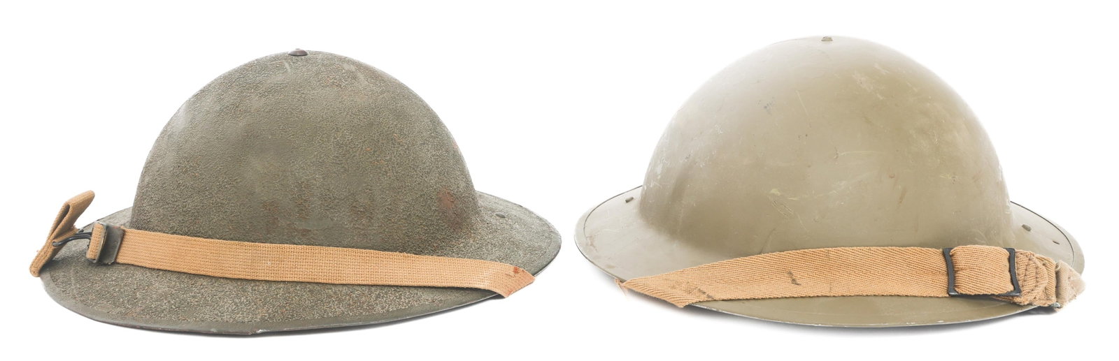 WWII US M1917A1 & UK MkII COMBAT HELMETS (1 of 16)