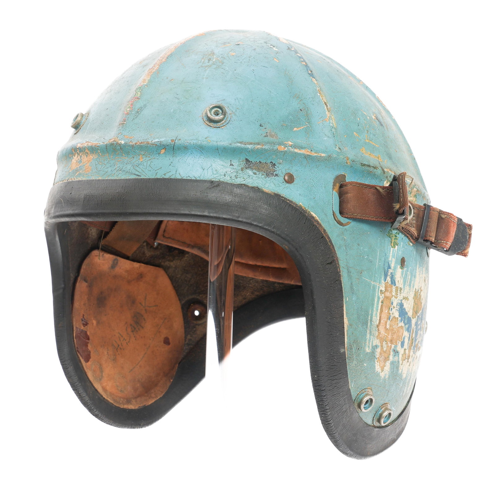 KOREAN WAR US NAVY NAMED H-4 FLIGHT HELMET (1 of 11)