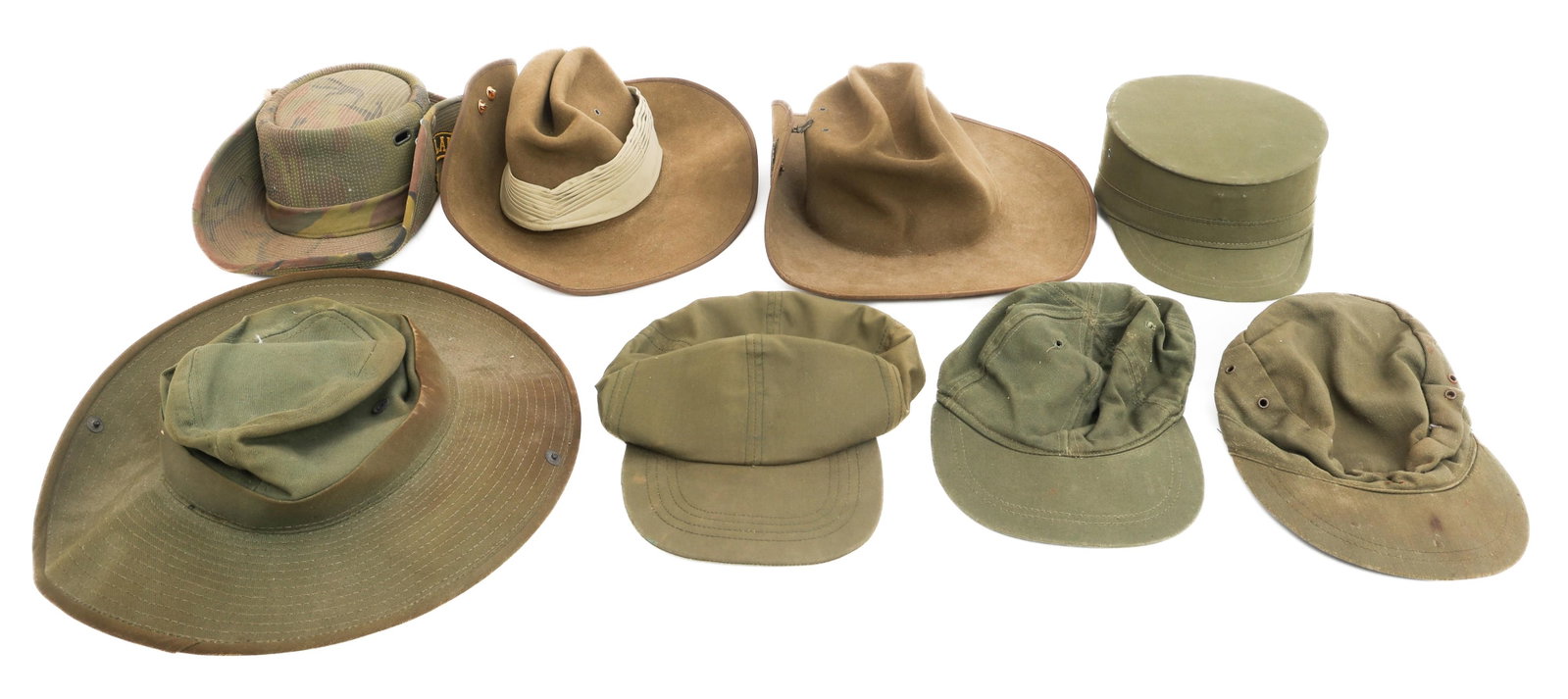 VIETNAM WAR US ARMY CAPS & HATS: VIETNAM WAR US ARMY CAPS & HATS Vietnam War US Army Slouch, Field and Patrol Hats.