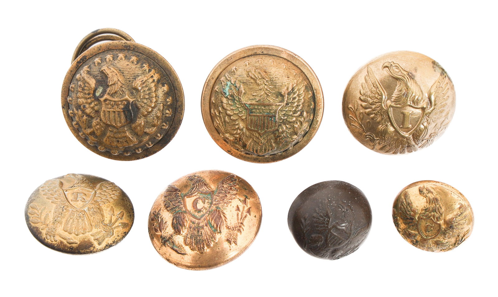 19th C. US ARMY NATIONAL EAGLE BUTTONS (1 of 14)