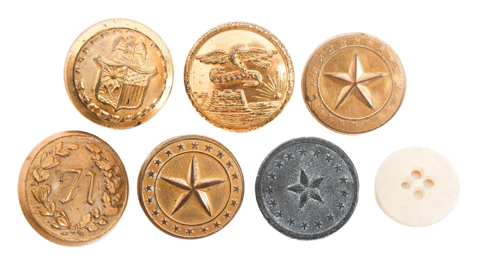 CIVIL WAR UNION ARMY & MILITIA UNIFORM BUTTONS (1 of 14)