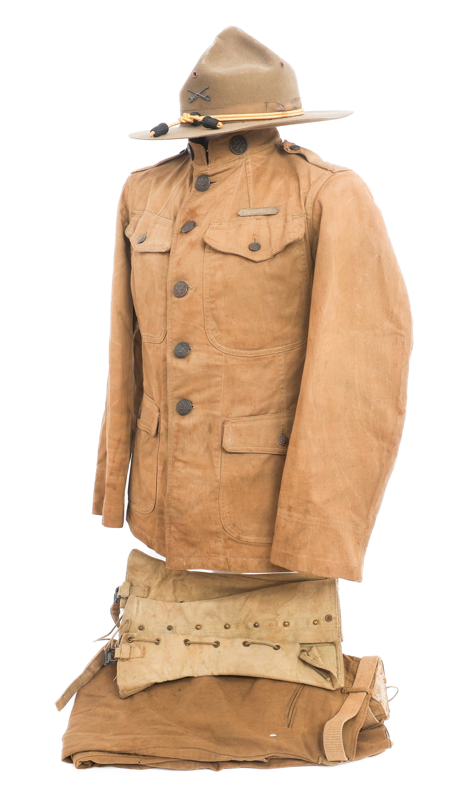 WWI US 14th CAVALRY UNIFORM WITH CAMPAIGN HAT (1 of 20)