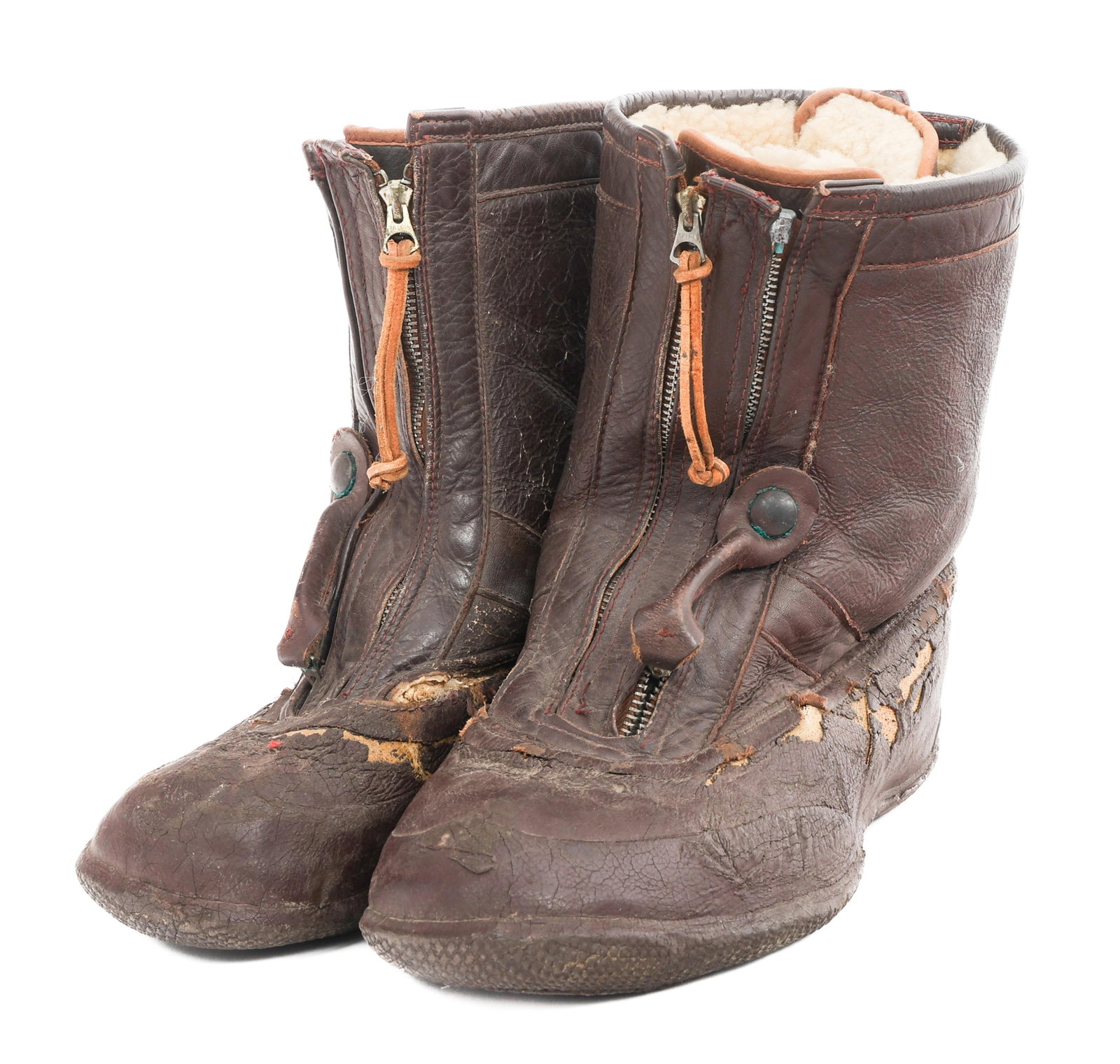 WWII US NAVY AVIATOR LEATHER FLIGHT BOOTS (1 of 11)