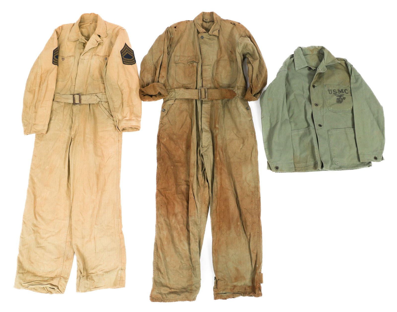 WWII USMC SHIRT & ARMY HBT COVERALLS (1 of 20)
