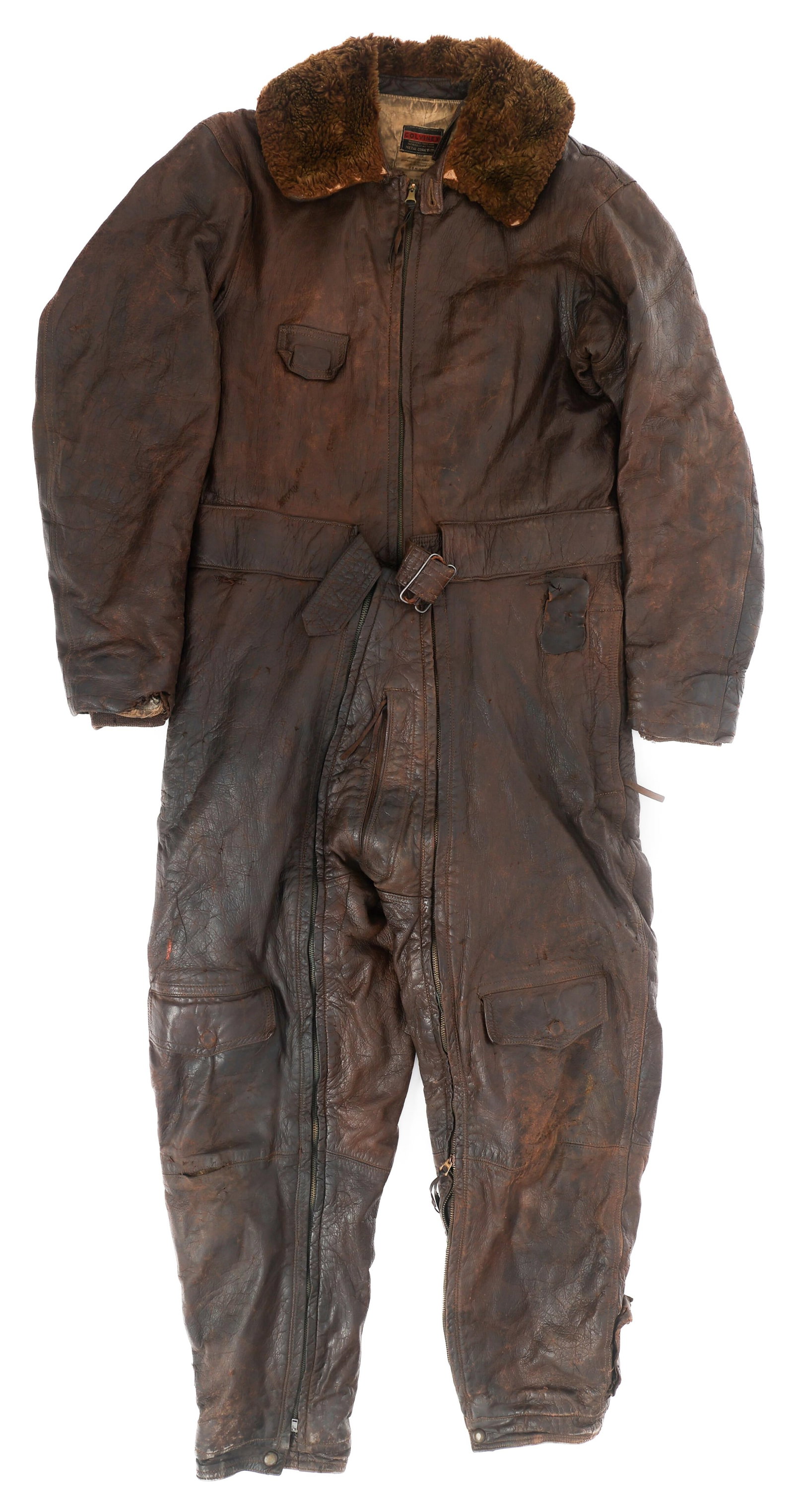 WWII US NAVY CFN-24 HEATED LEATHER FLIGHT SUIT (1 of 11)