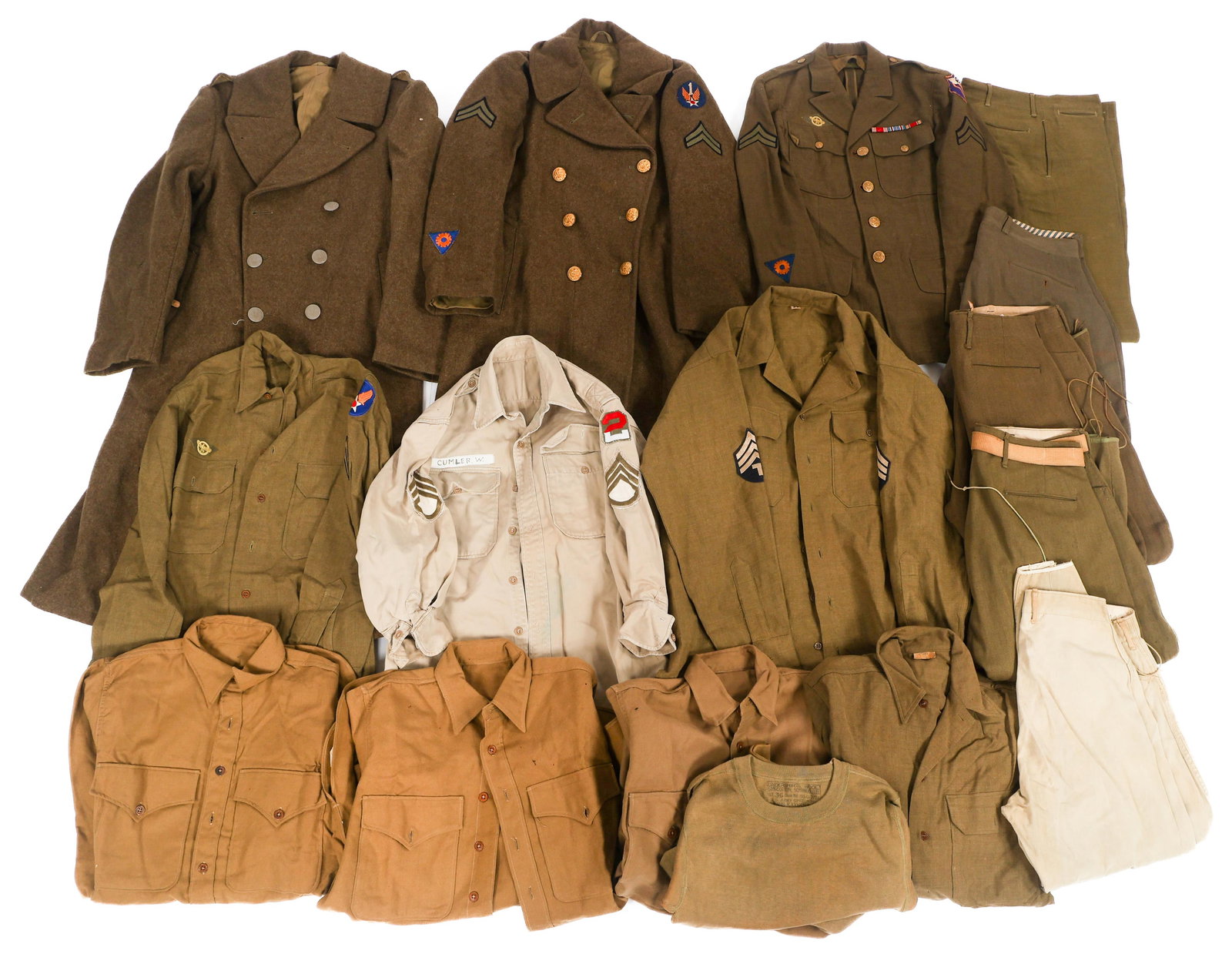 WWI - KOREA US ARMY OVERCOATS, FIELD SHIRTS, PANTS (1 of 17)