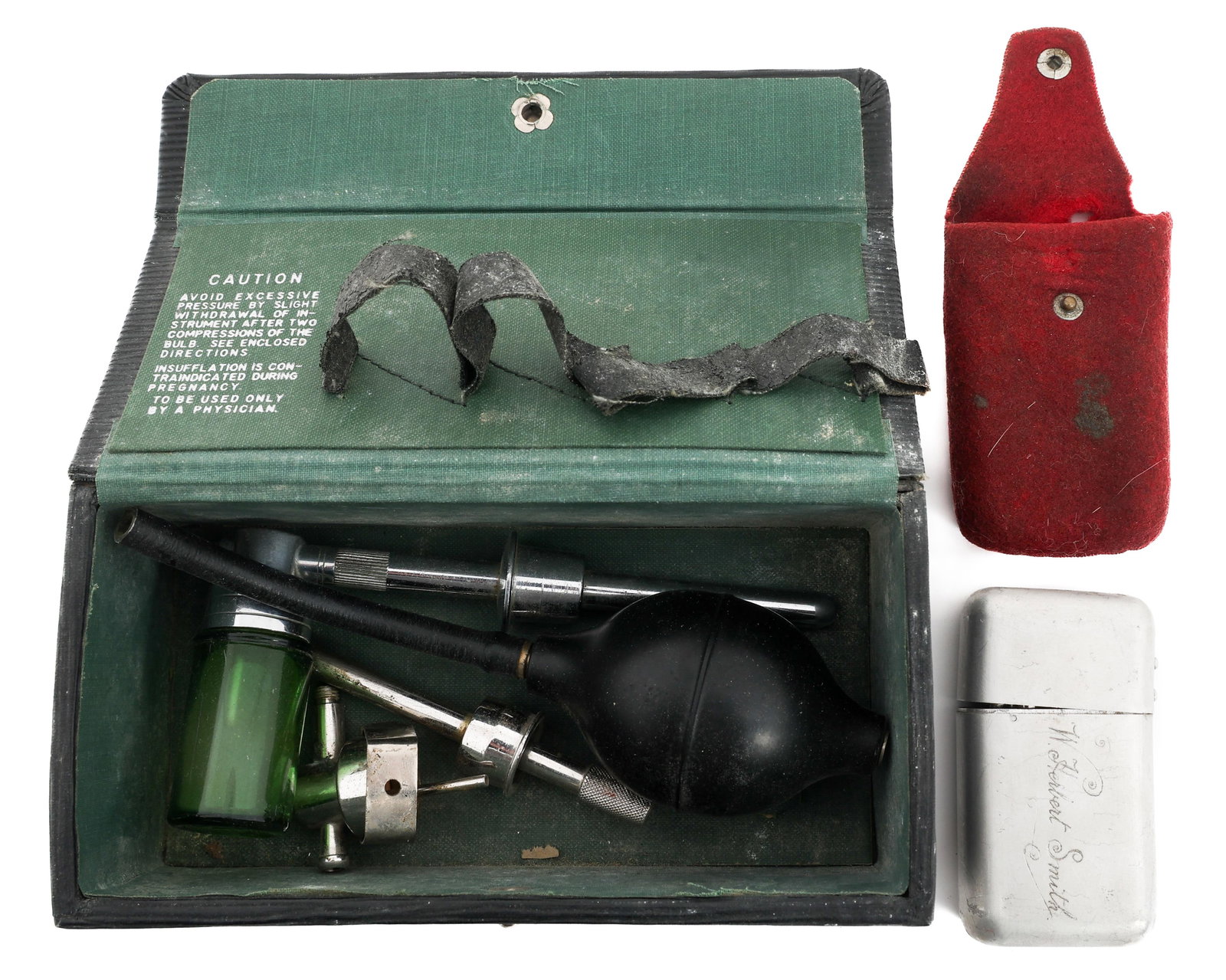 19th CENTURY US ANESTHESIA KIT & SYRINGE SET (1 of 10)