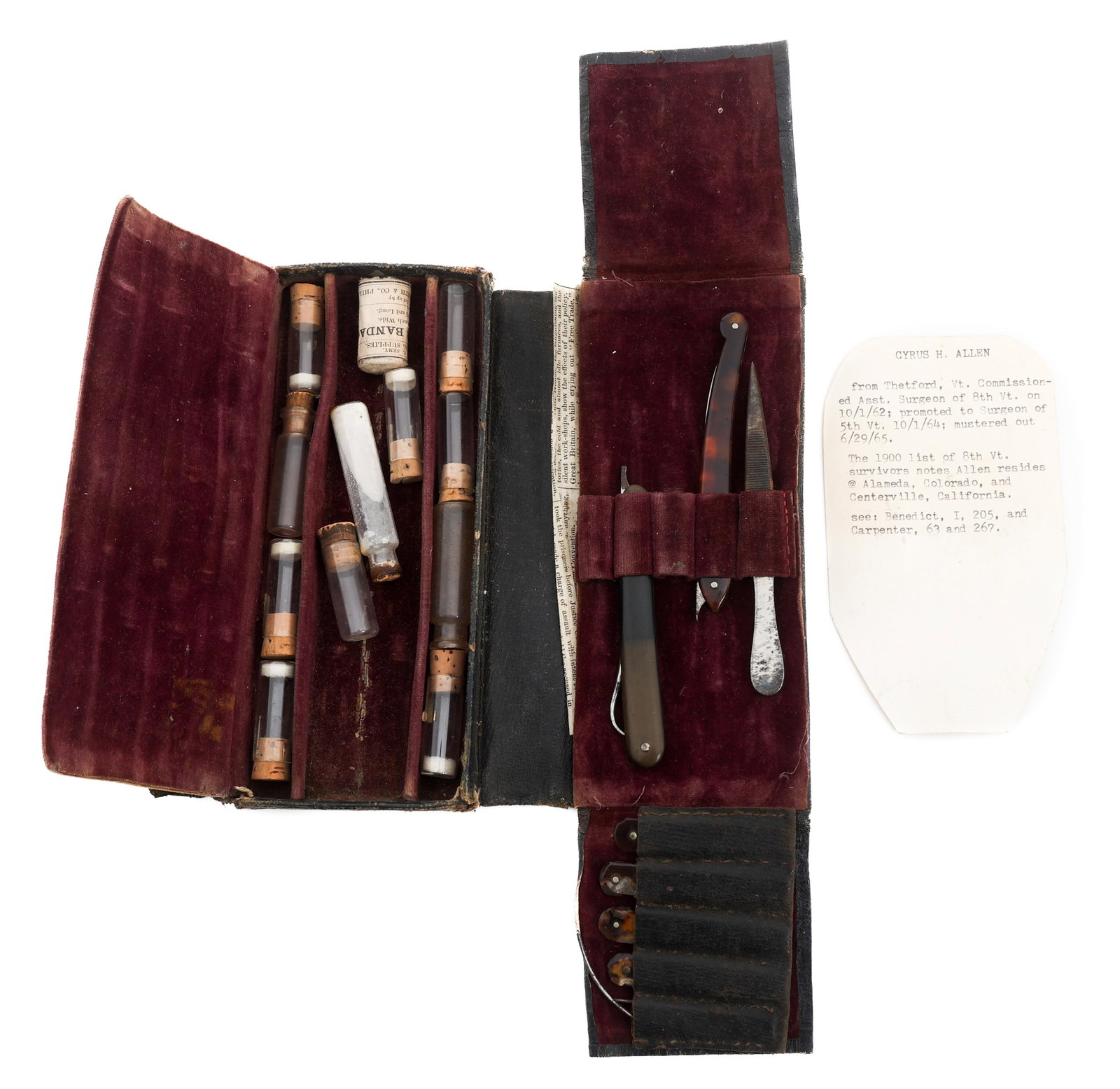 CIVIL WAR SURGICAL TOOLS & VIAL SET POUCH (1 of 9)