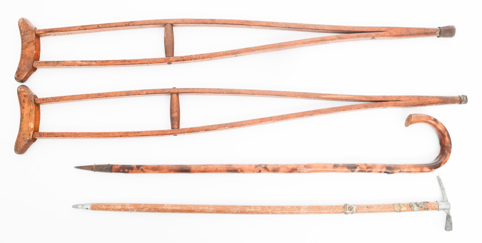 WWI MEDICAL CRUTCHES & GERMAN WALKING STICKS (1 of 12)