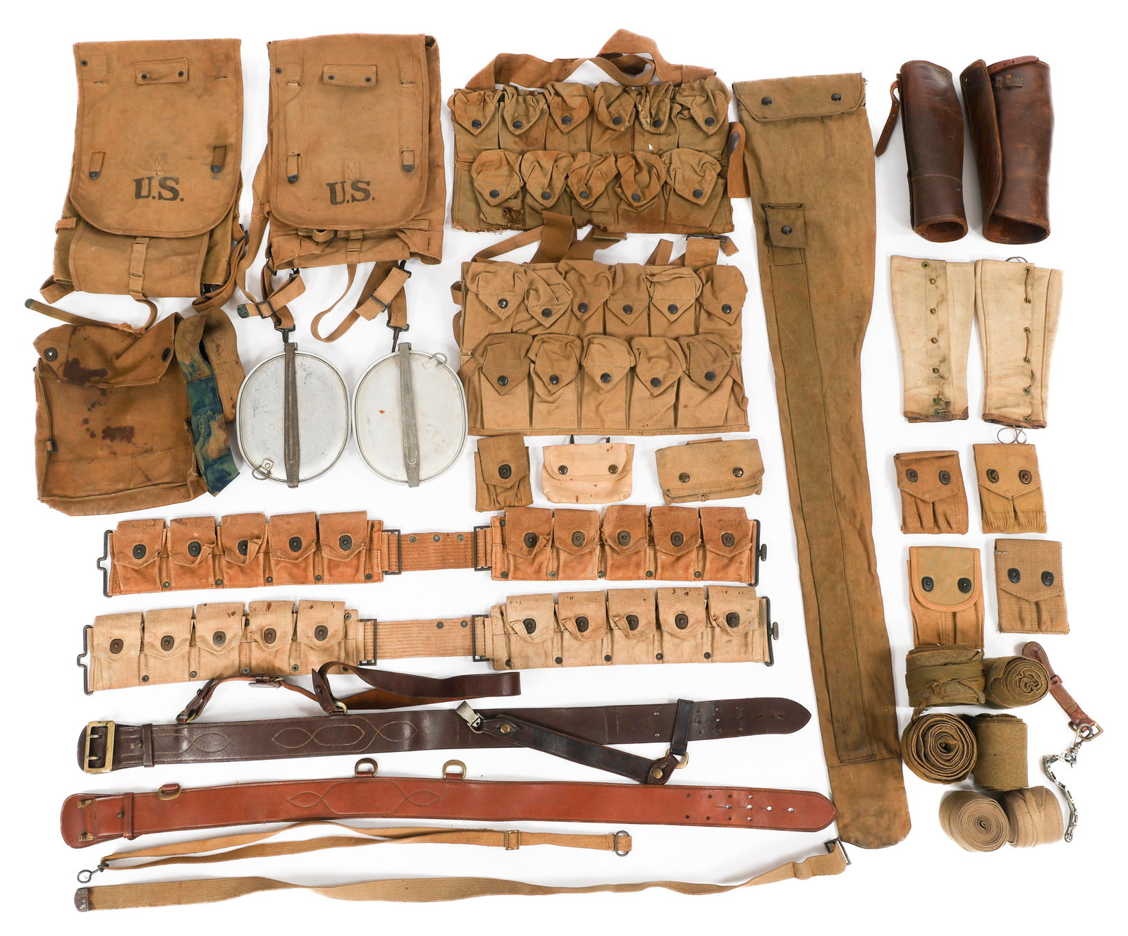 WWI US ARMY HAVERSACKS, GRENADE VEST & FIELD GEAR (1 of 19)