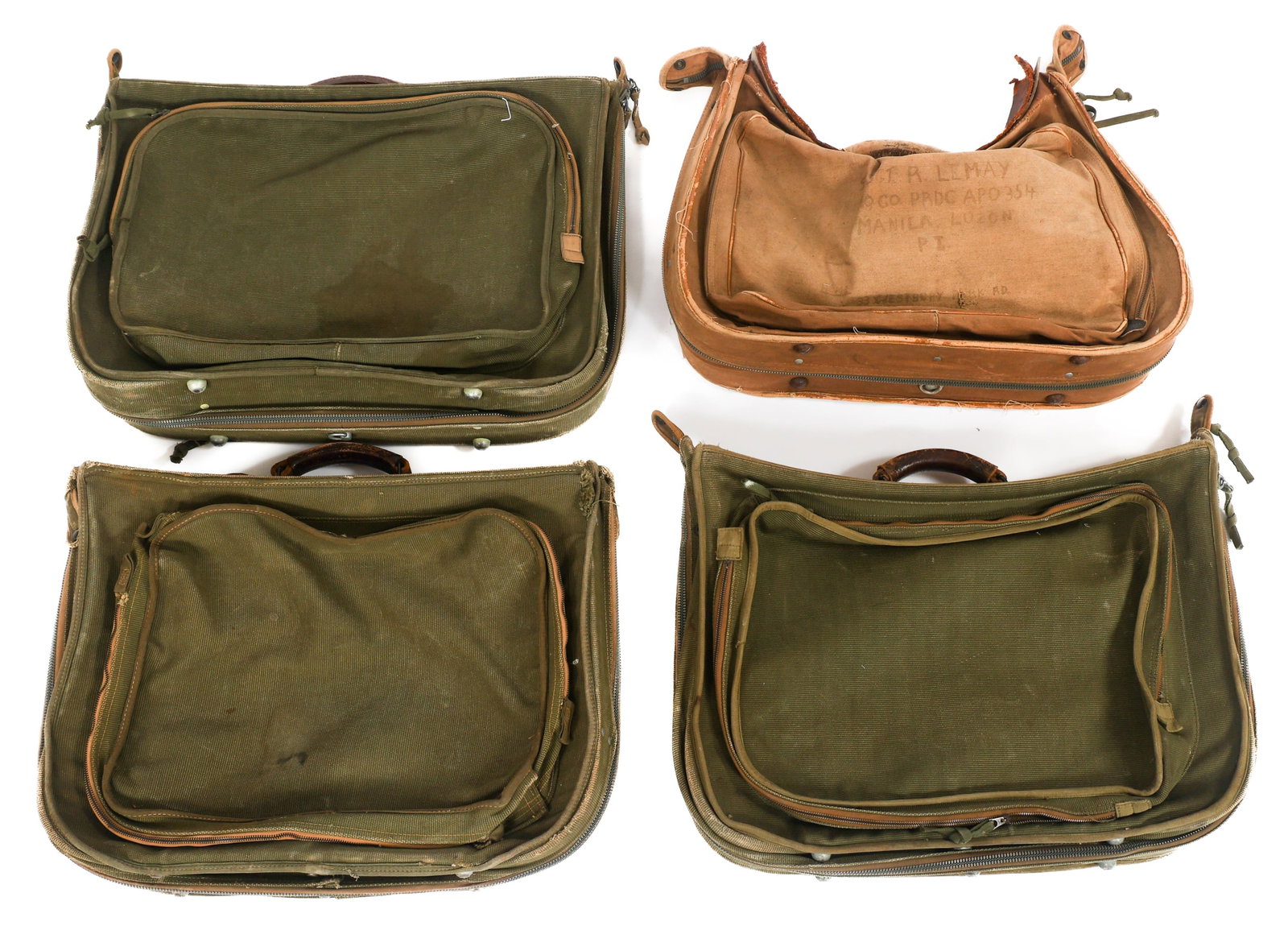 WWII US ARMED FORCES B4 OFFICER GARMENT BAGS (1 of 15)
