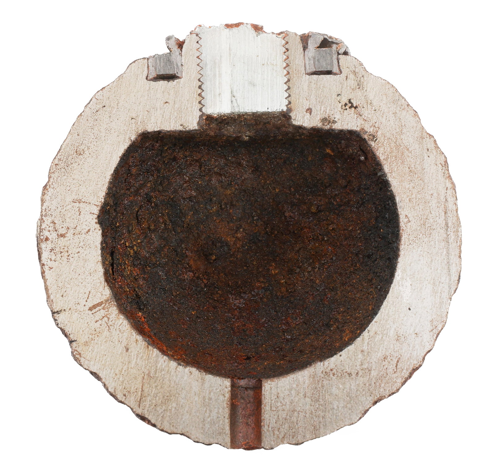 CIVIL WAR US HALVED 7LB FUSED CANNONBALL (1 of 7)