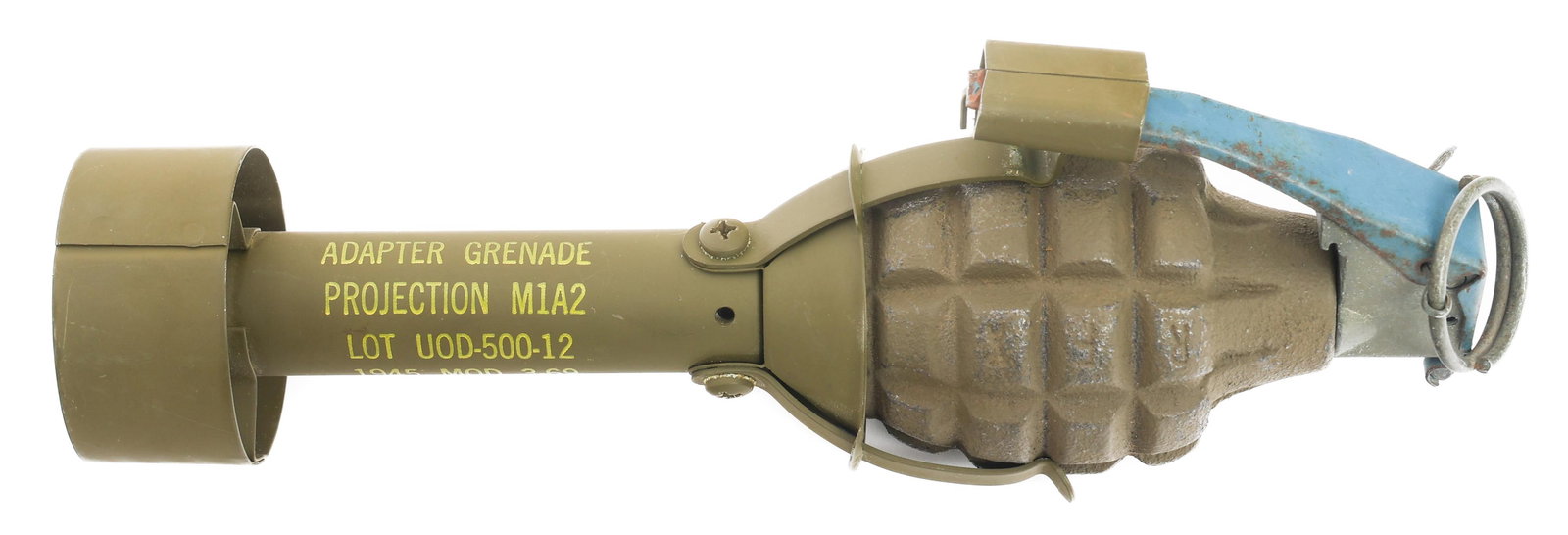 WWII US ARMY RIFLE GRENADE ADAPTER & MKII GRENADE (1 of 12)