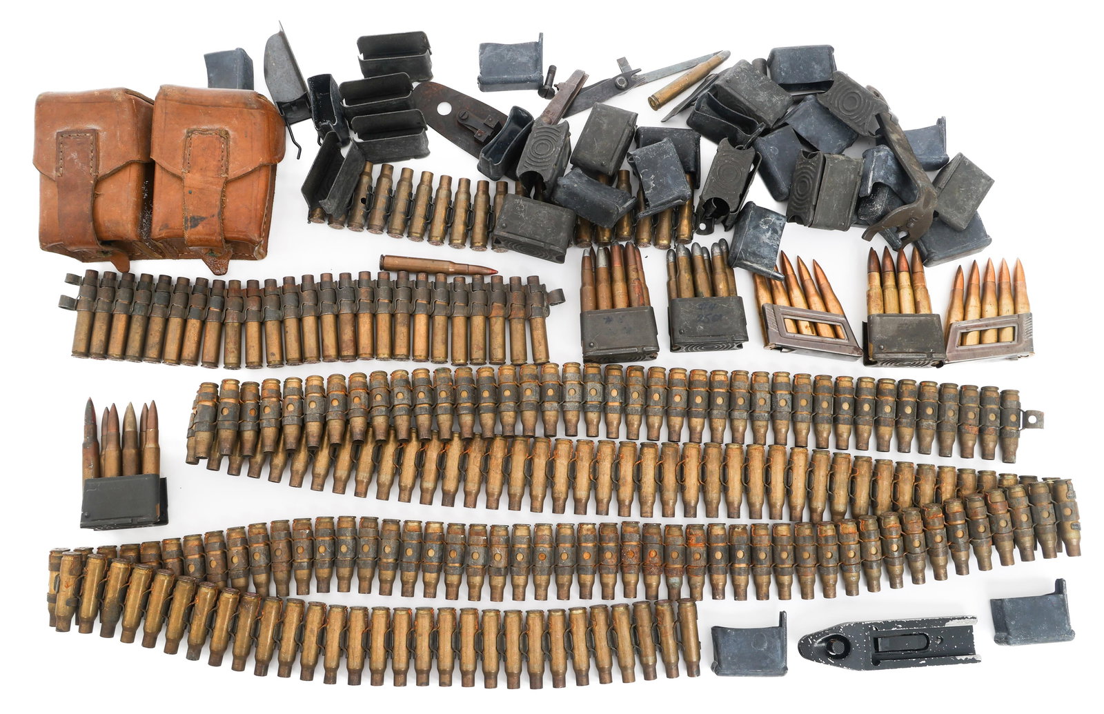 WWII US & GERMAN ORDNANCE AND MG AMMO BELTS (1 of 10)