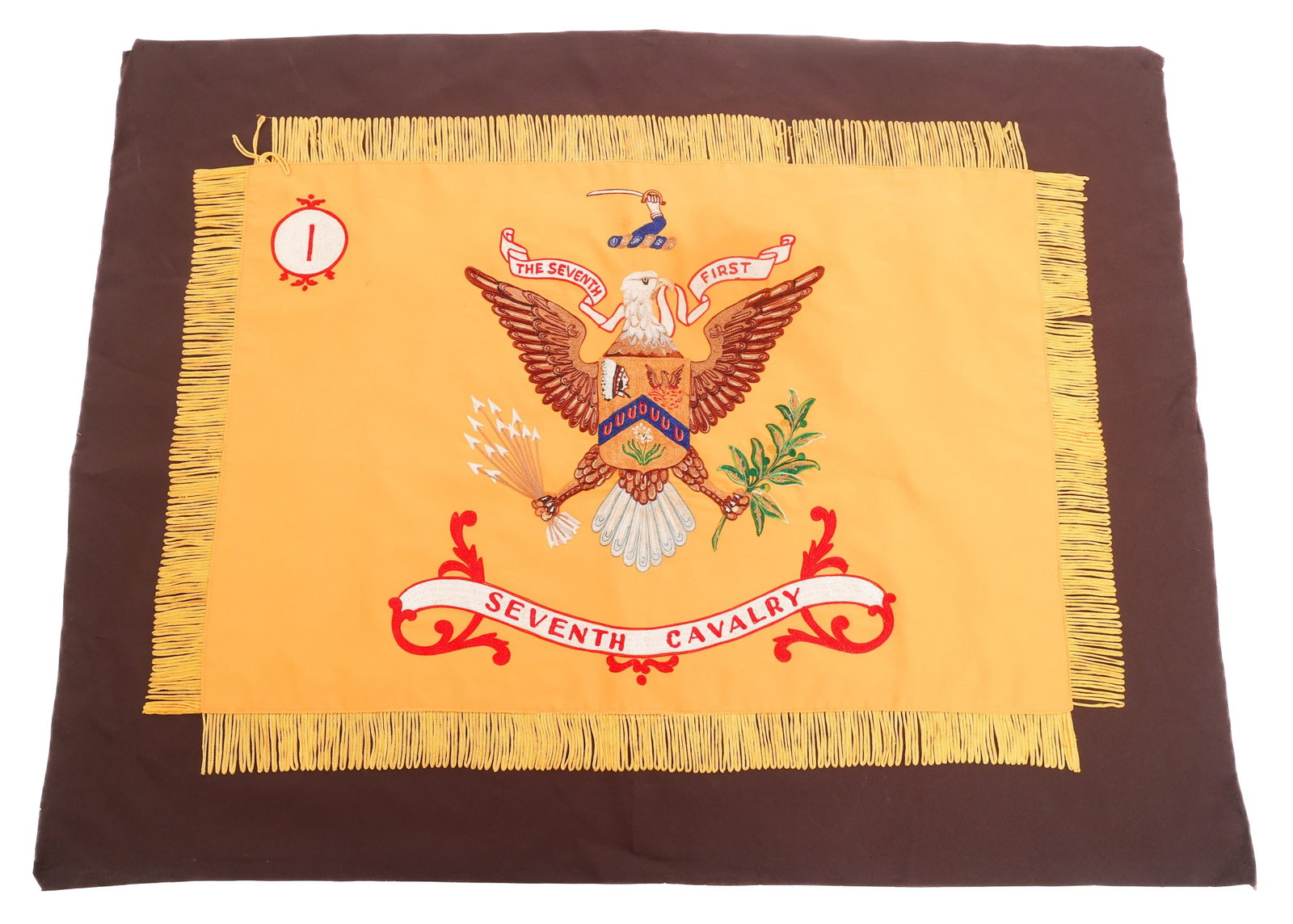 VIETNAM WAR US ARMY 7TH CAVALRY REGIMENTAL FLAG (1 of 11)