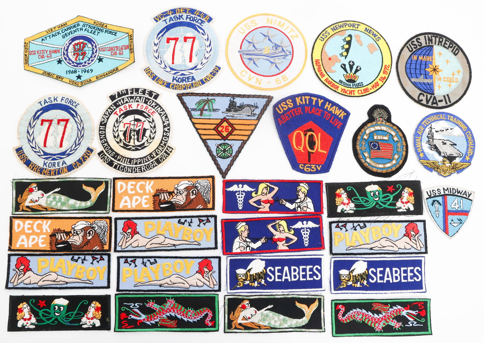 KOREAN - VIETNAM WAR US NAVY PATCHES & CUFF PATCH (1 of 15)