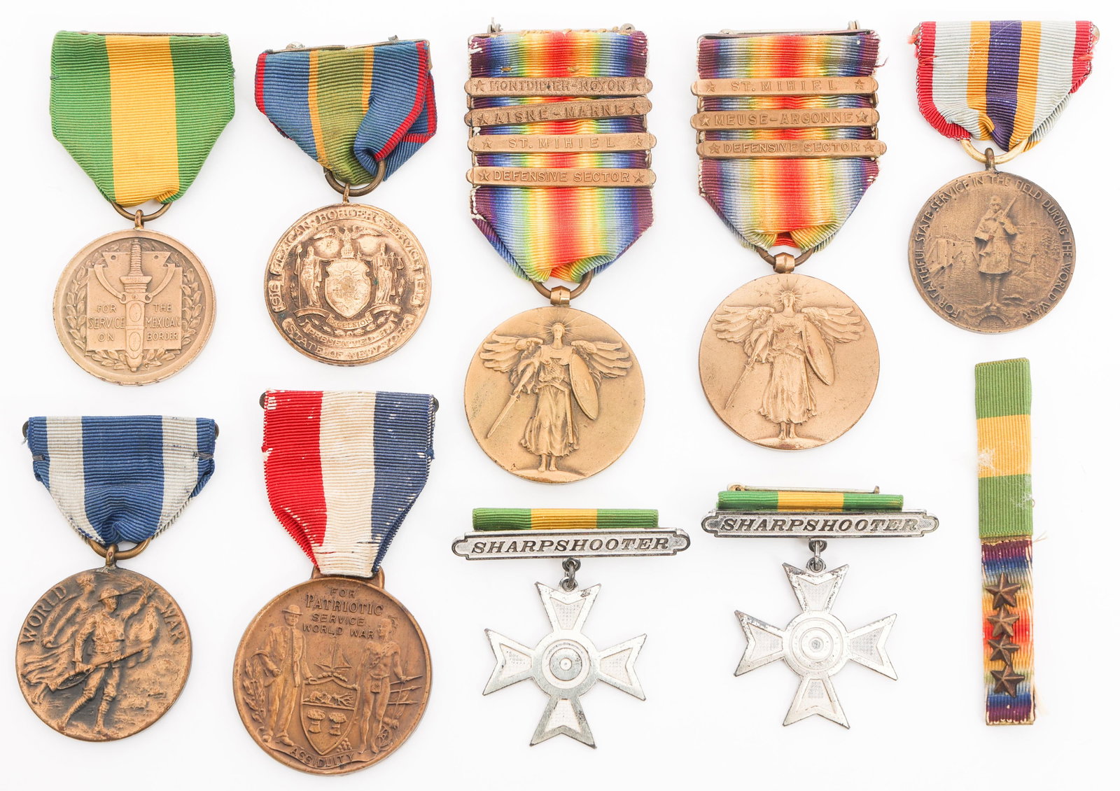 MEXICAN-AMERICAN WAR & WWI NY SERVICE MEDALS (1 of 12)