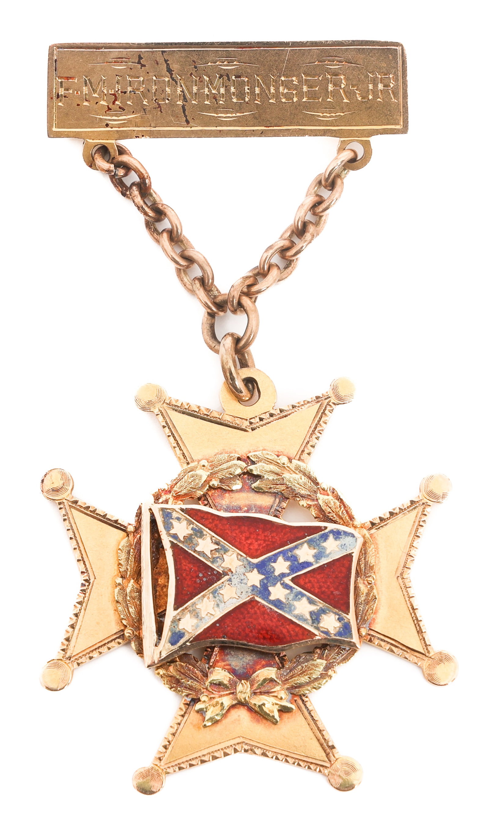CIVIL WAR CSA FRANK IRONMONGER UDC CROSS (1 of 6)
