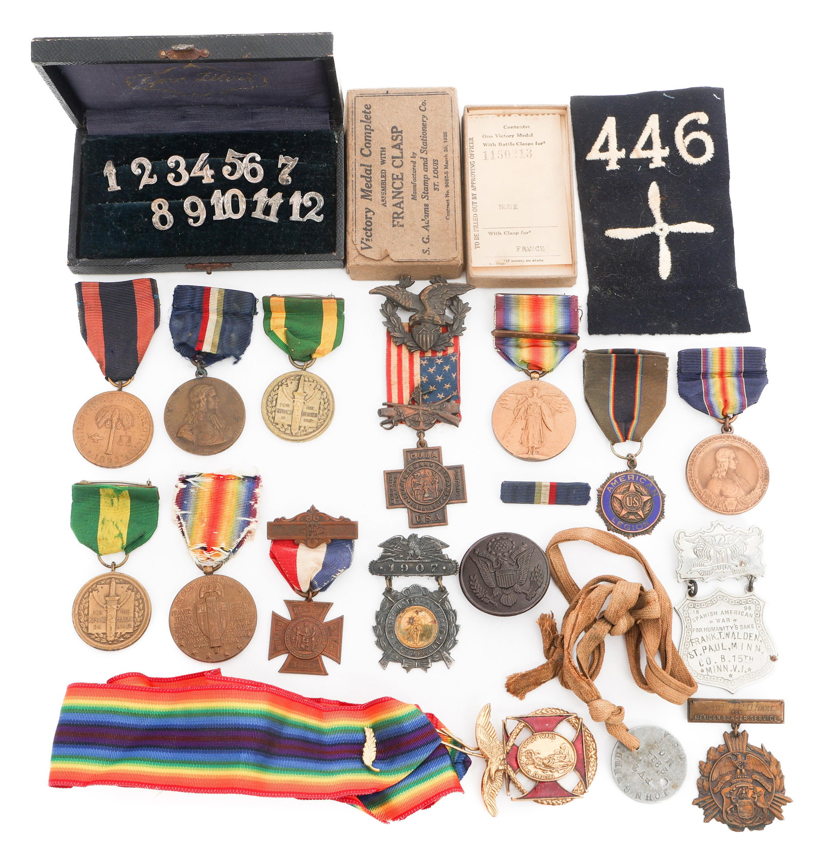 SPAN-AM WAR - WWI US ARMY & NATIONAL GUARD MEDALS (1 of 15)