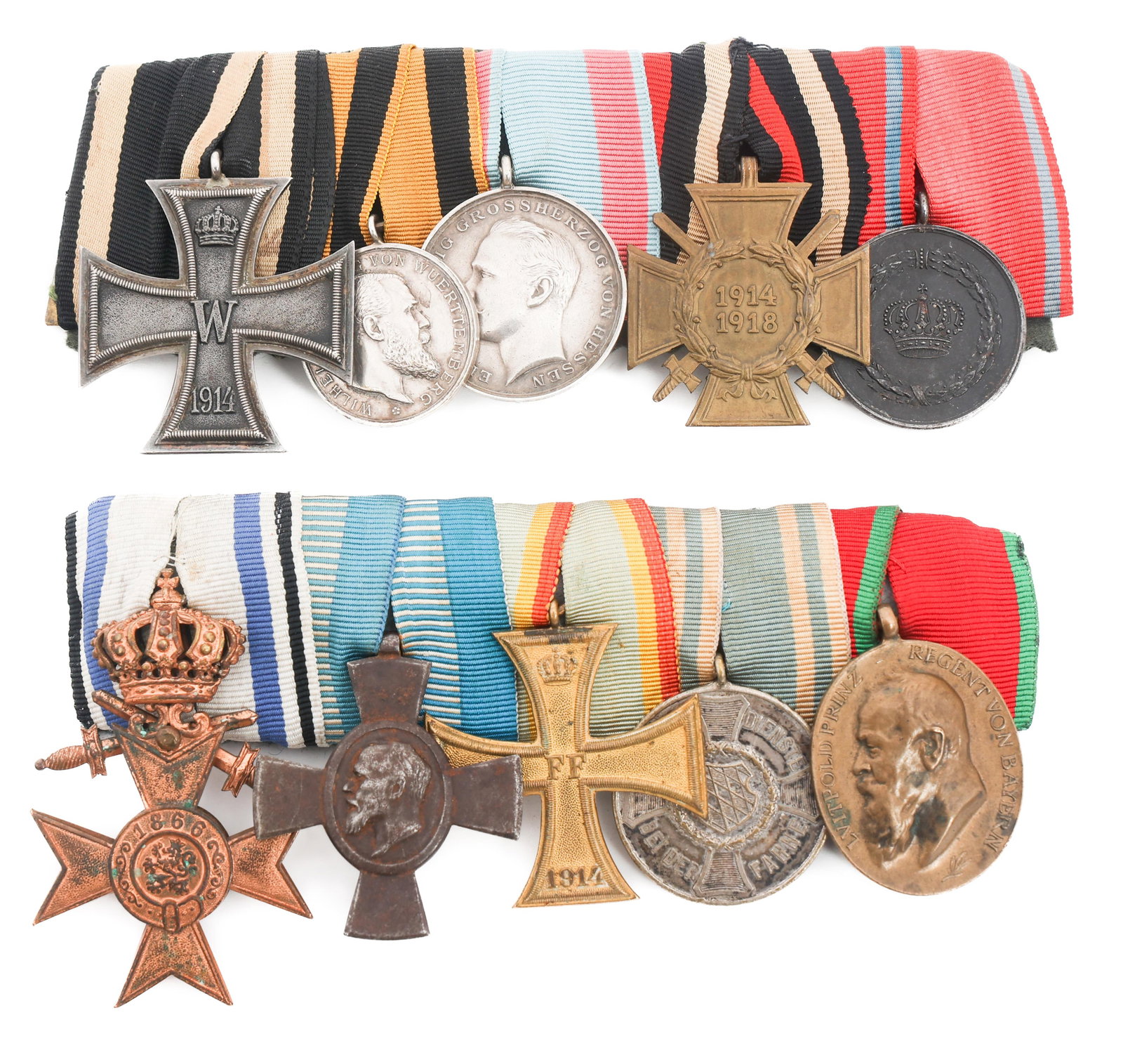 WWI GERMAN BAVARIAN & WURTTEMBERG MEDAL BARS (1 of 8)