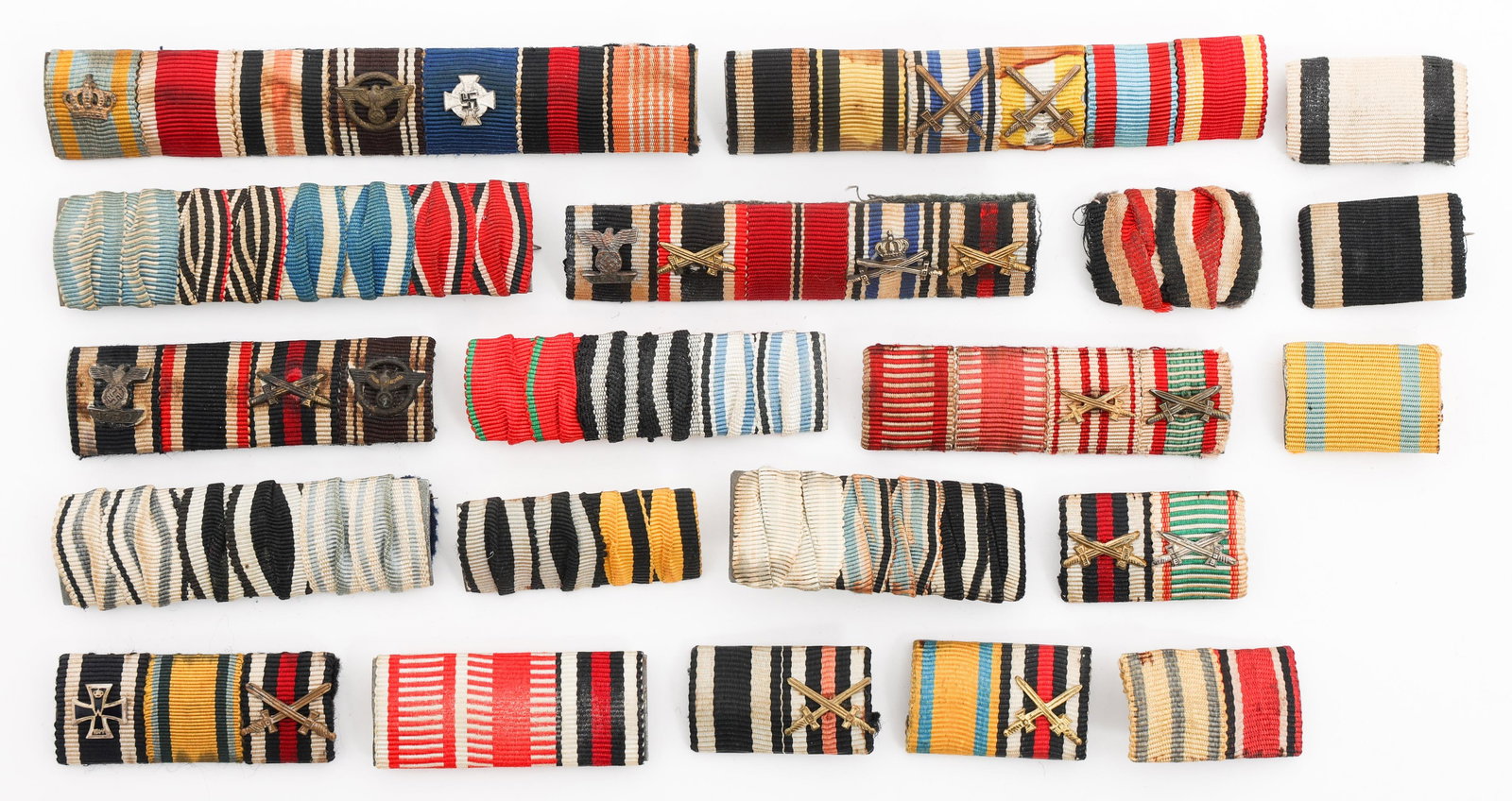 WWI - WWII GERMAN ARMED FORCES SERVICE RIBBON BARS (1 of 12)