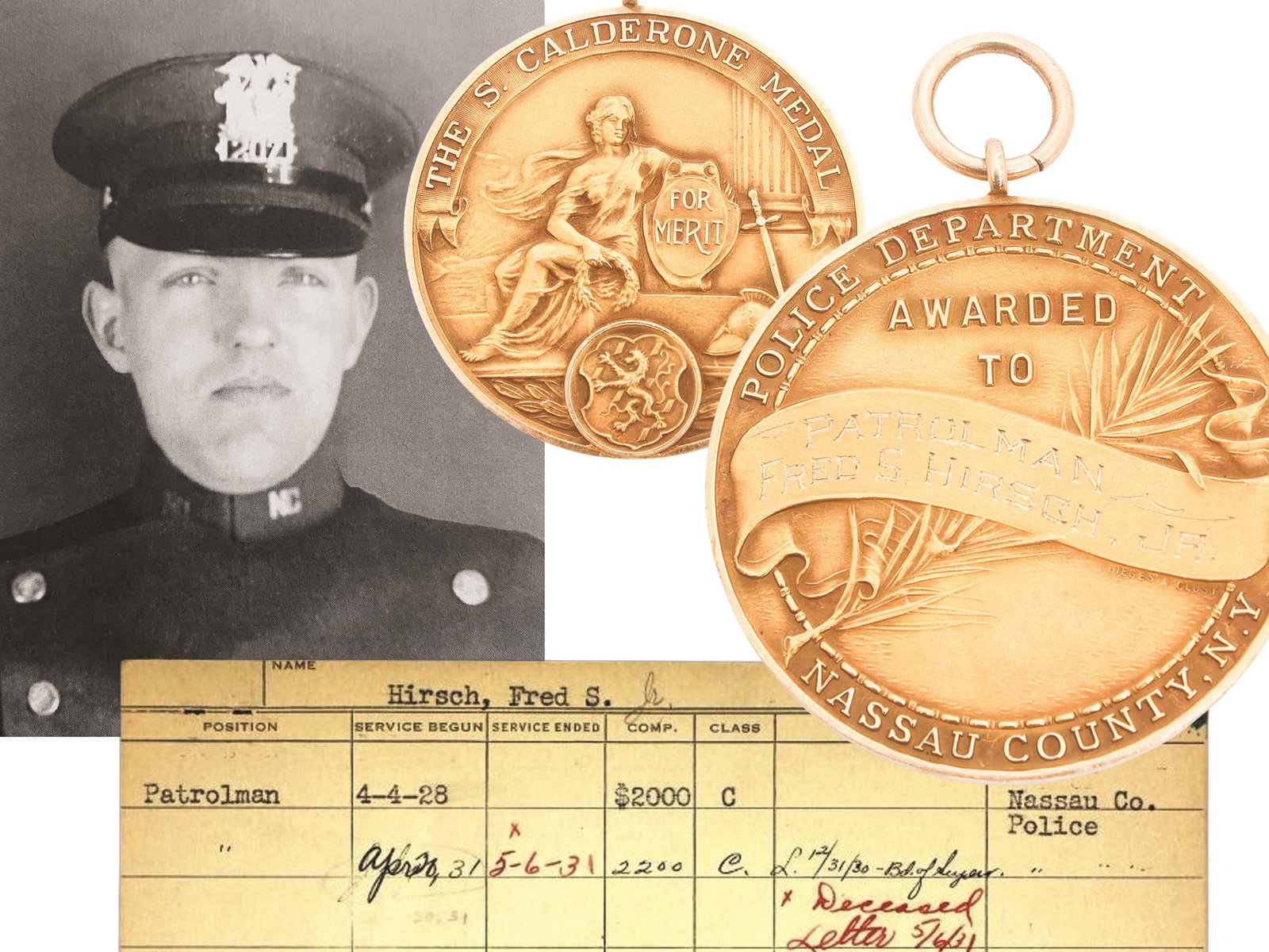 NASSAU COUNTY NY POLICE S. CALDERONE MEDAL (1 of 8)