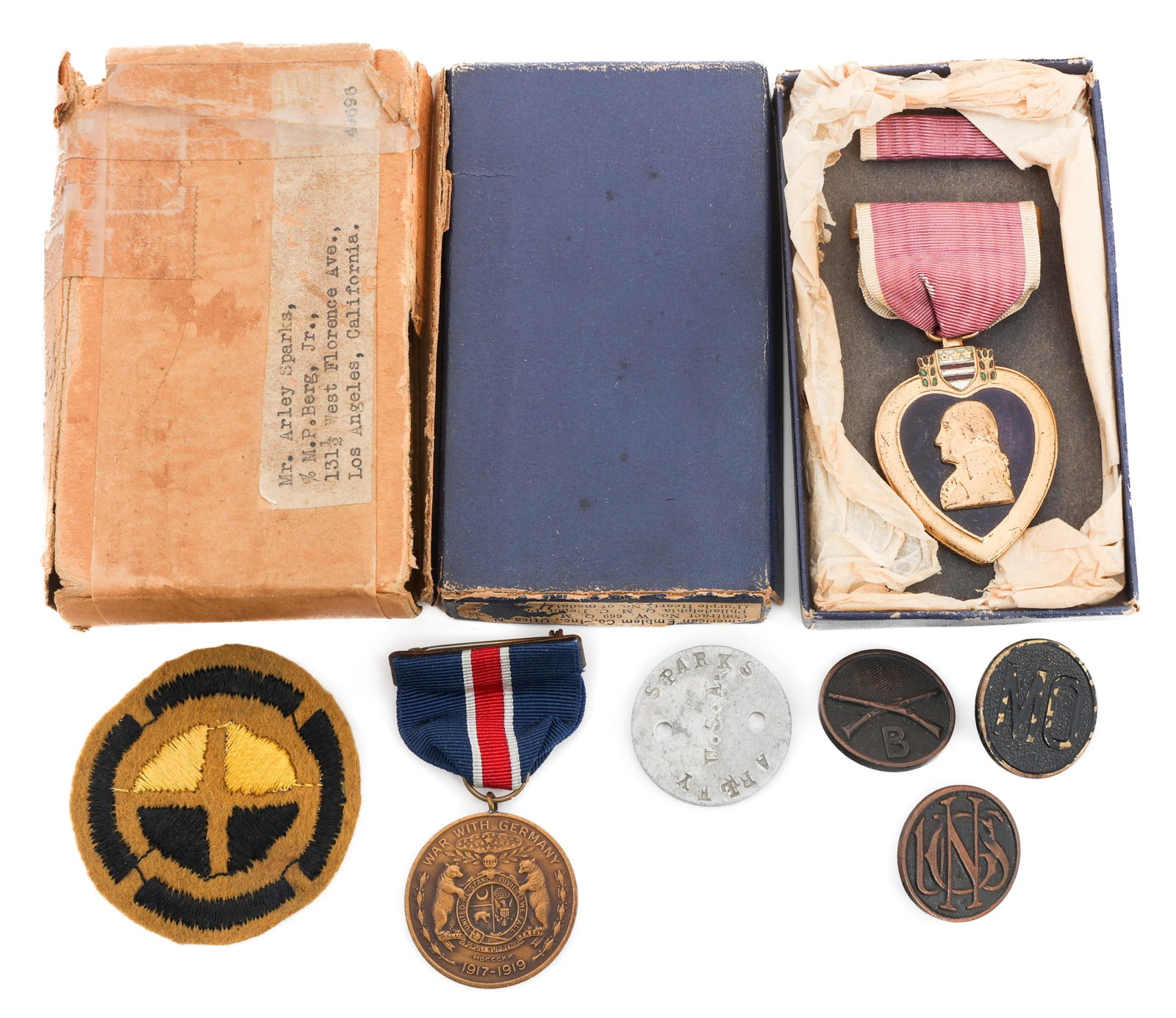 WWI US ARMY 35th DIVISION NAMED PURPLE HEART GROUP (1 of 15)
