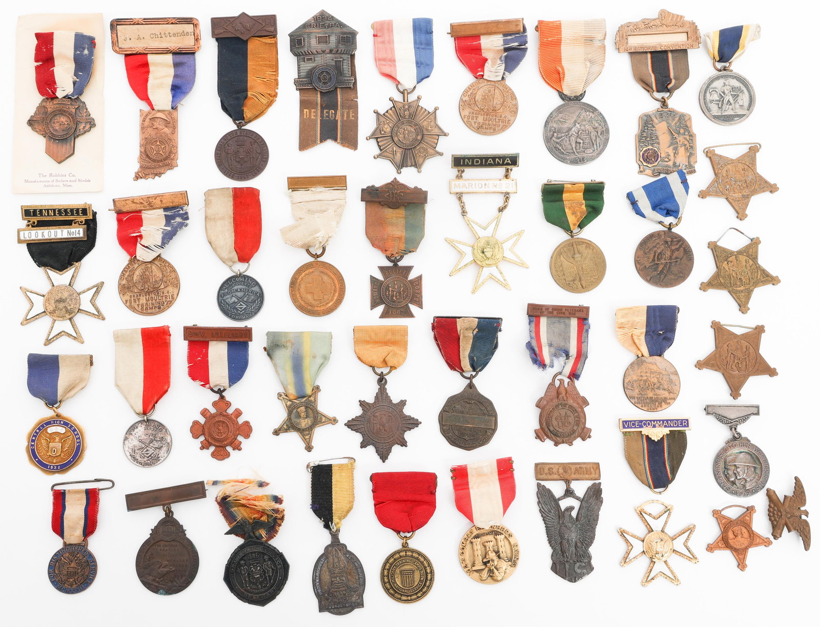 SPAN-AM WAR - WWI US ARMY & CIVILIAN MEDALS: SPAN-AM WAR - WWI US ARMY & CIVILIAN MEDALS Spanish-American War U.S. Army and Civilian Medals. Includes Civil War Grand Army of the Republic medals, 1909 Hudson-Fulton Celebration Medal, WWI North Ca