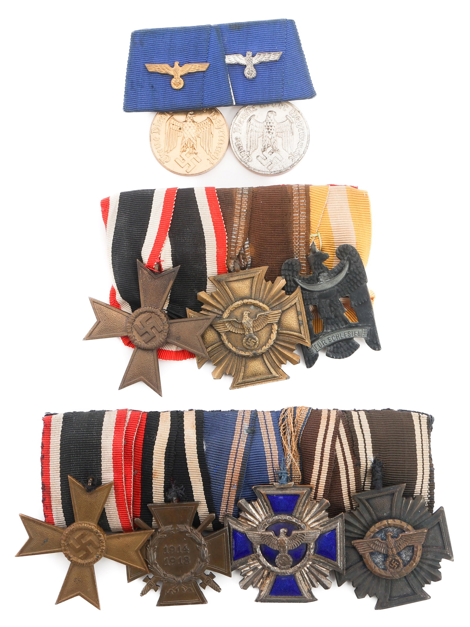 WWII GERMAN WEHRMACHT & NSDAP MEDAL BARS (1 of 10)