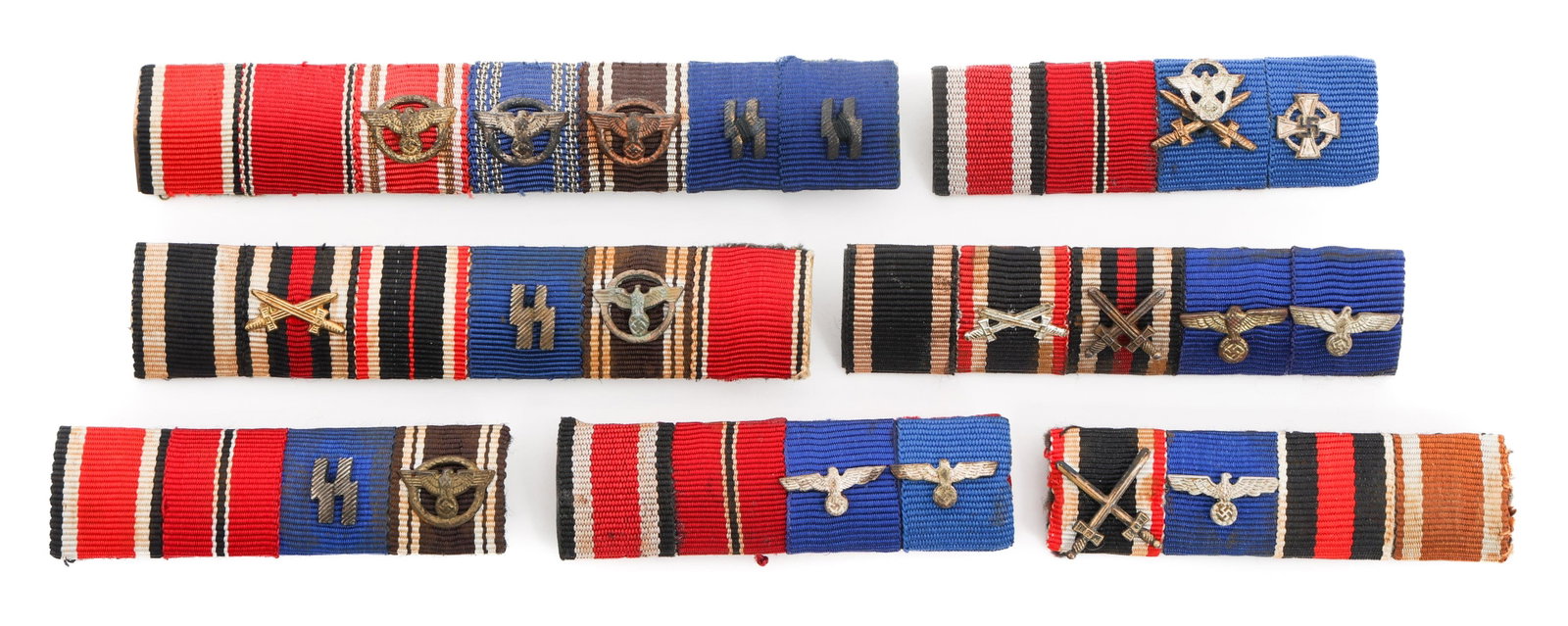 WWII GERMAN ARMED FORCES SERVICE RIBBON BARS (1 of 9)