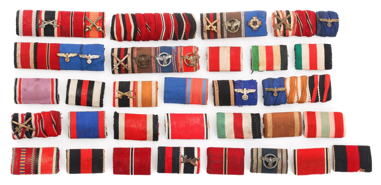 WWII GERMAN ARMED FORCES SERVICE RIBBON BARS (1 of 13)