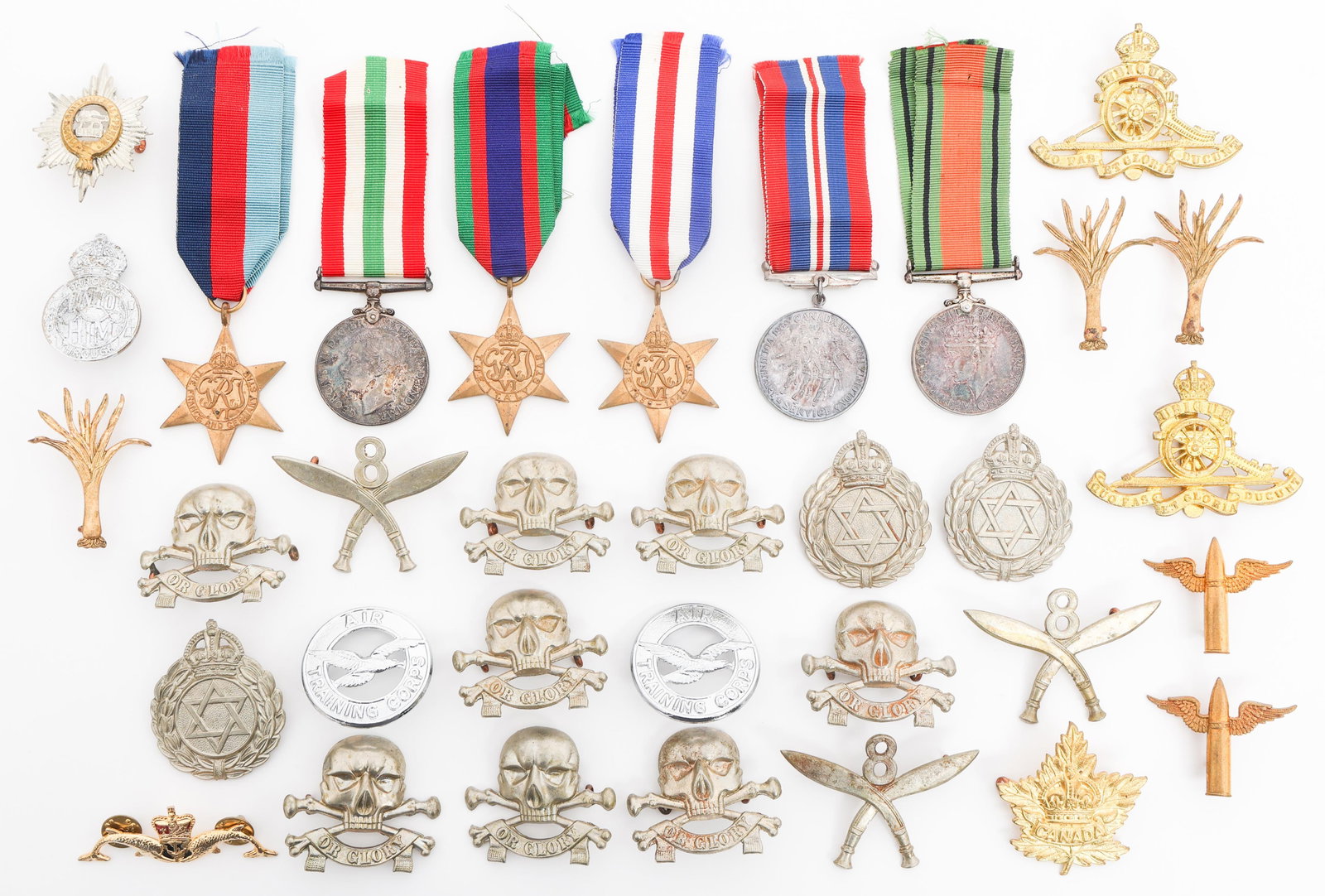 WWII BRITISH MILITARY MEDALS & COMMONWEALTH BADGES (1 of 15)