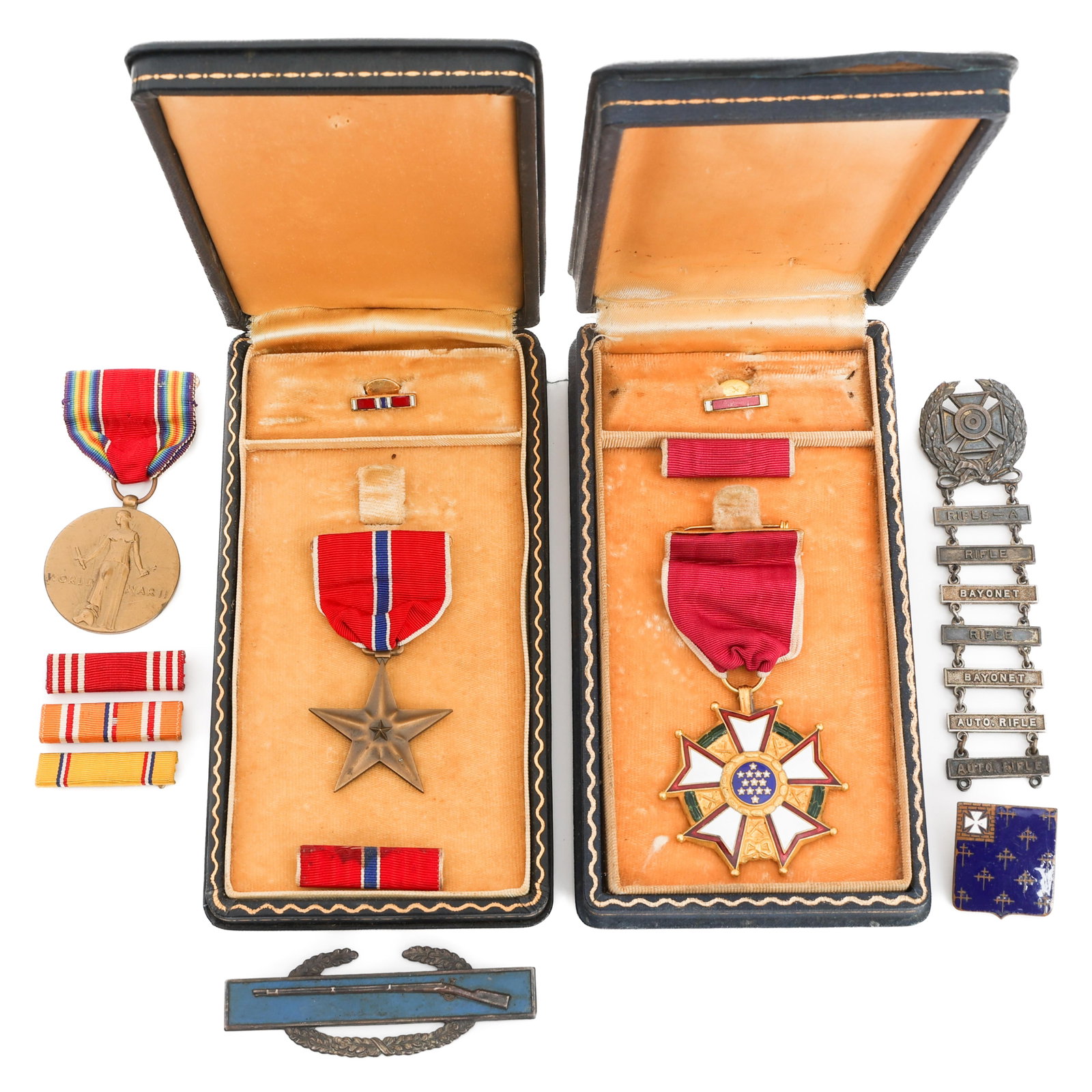 WWII US ARMY NAMED BRONZE STAR & LEGION OF MERIT (1 of 15)