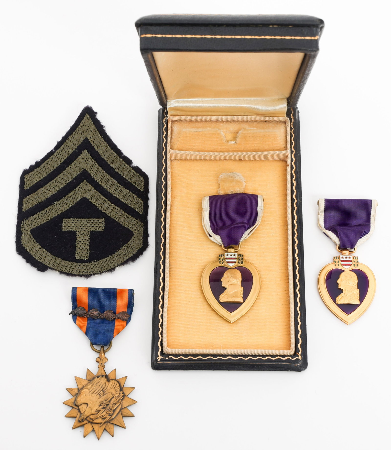 WWII USAAF NAMED PURPLE HEART & AIR MEDAL (1 of 14)