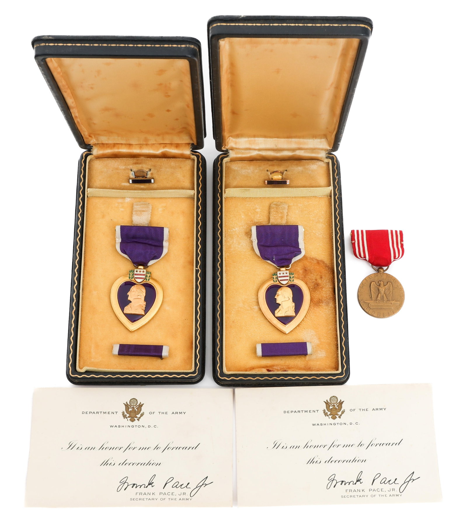 KOREAN WAR US ARMY 24th INF NAMED PURPLE HEARTS (1 of 15)