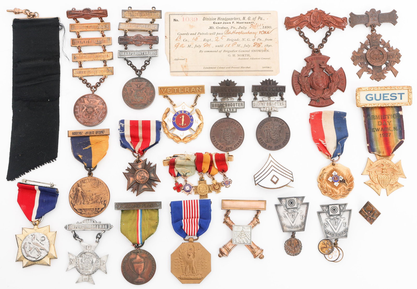SPAN-AM WAR - WWI NJ & PENN NG MEDAL GROUPING (1 of 17)