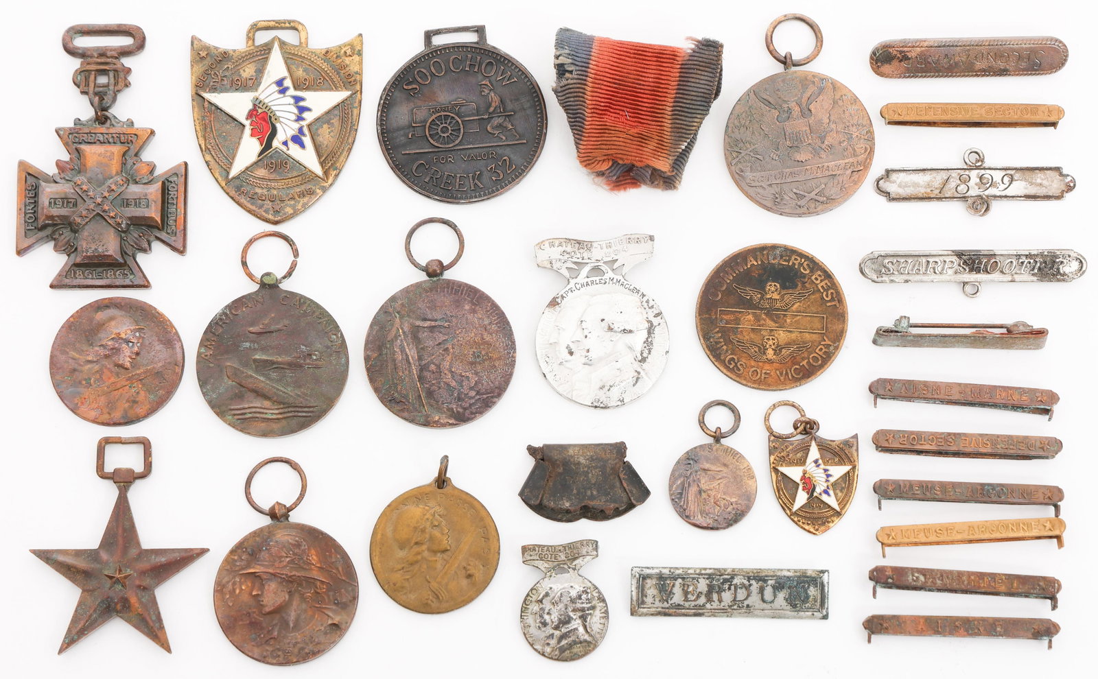 EARLY 20TH C. US AEF OFFICER NAMED MEDAL GROUPING (1 of 16)