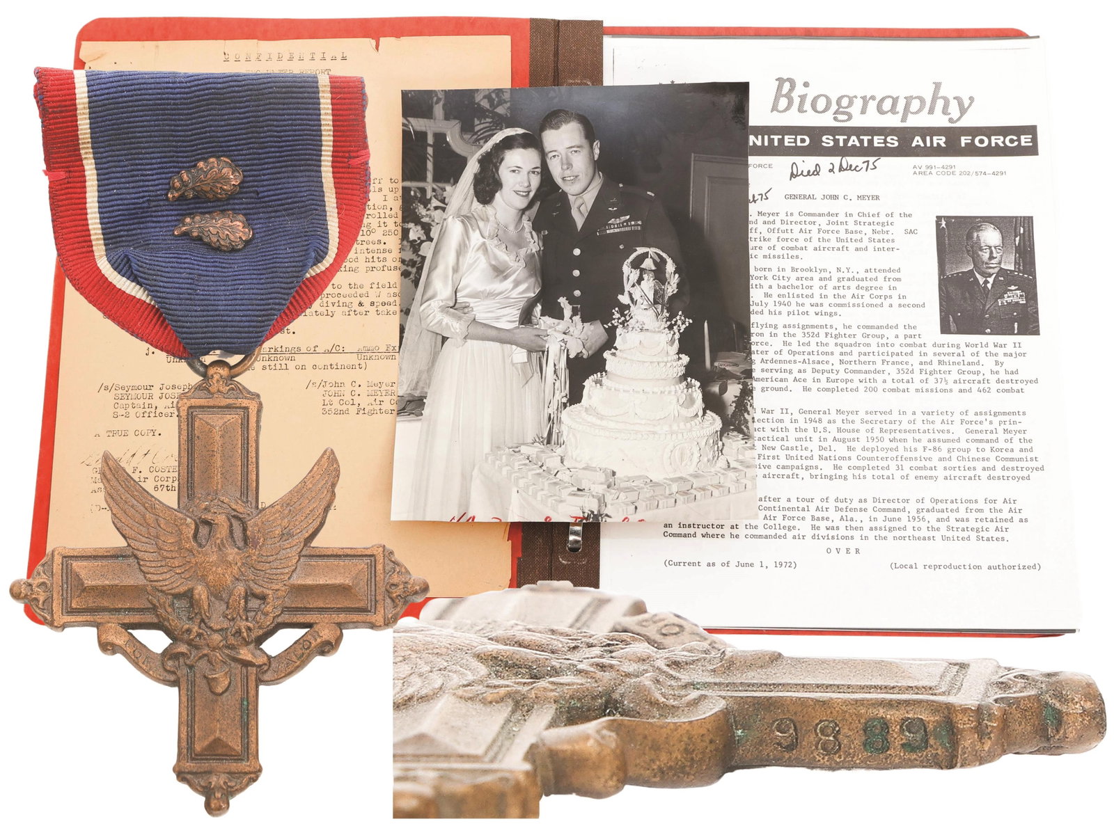 WWII ACE GEN JOHN MEYER ATTRIBUTED DSC MEDAL GROUP (1 of 15)