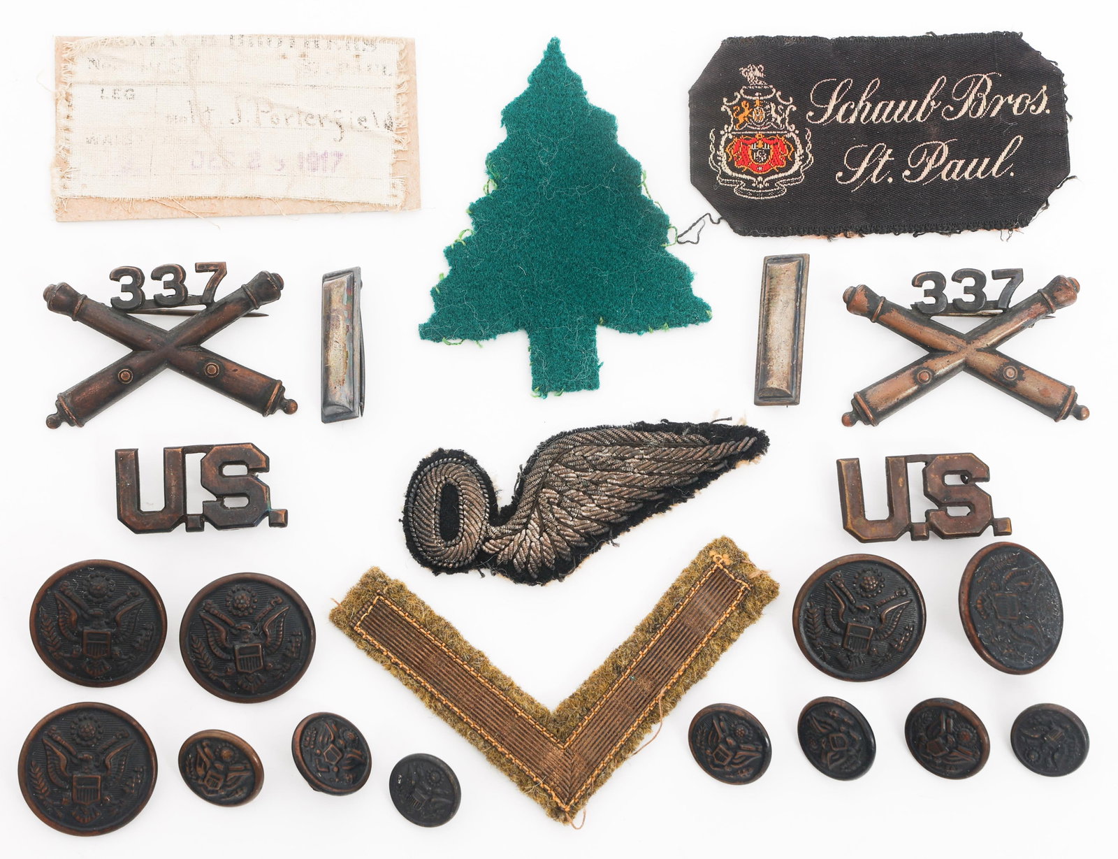 WWI US ARMY 91st DIV ATTRIBUTED INSIGNIA GROUPING (1 of 10)