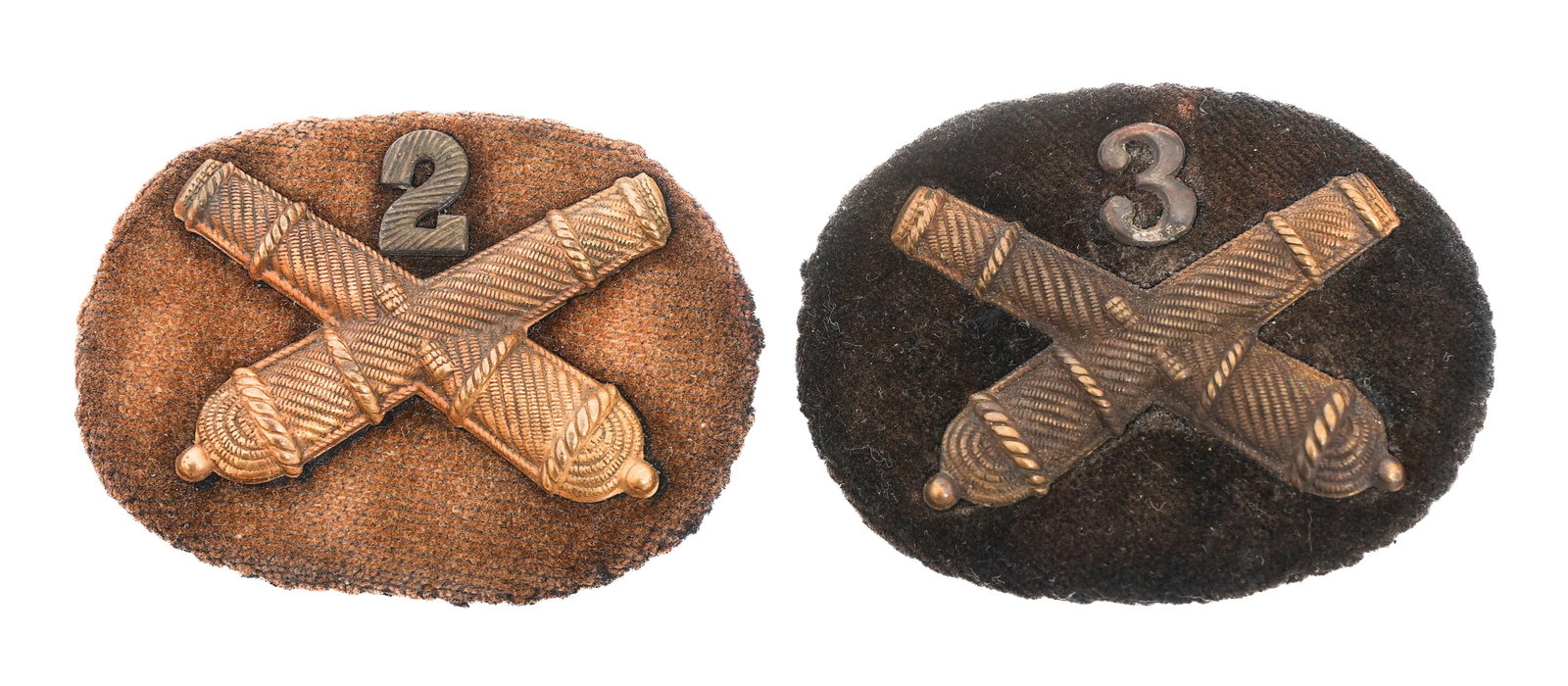 CIVIL WAR UNION ARTILLERY OFFICERS CAP BADGES (1 of 6)