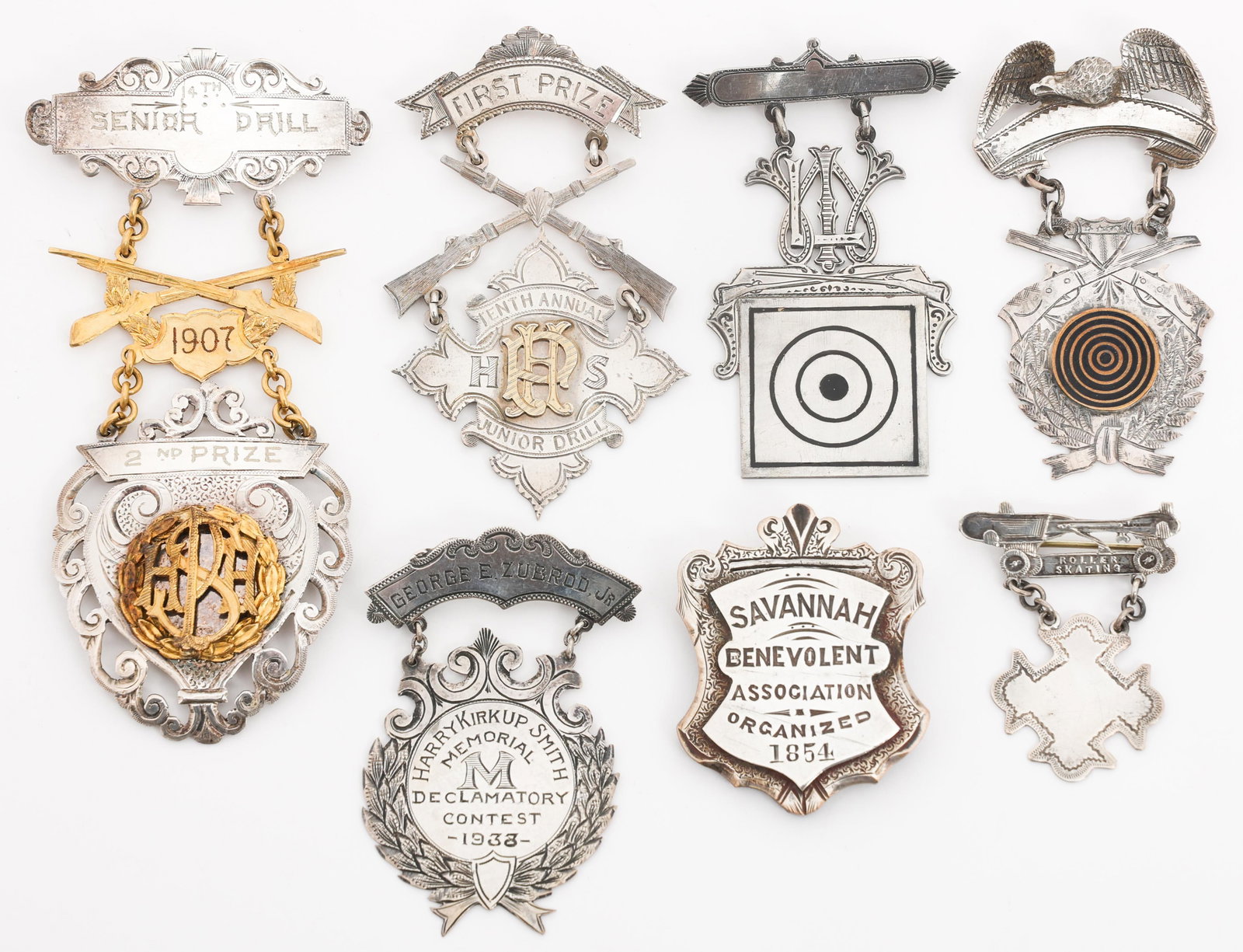 19th - 20th C. SILVER BADGES (1 of 18)