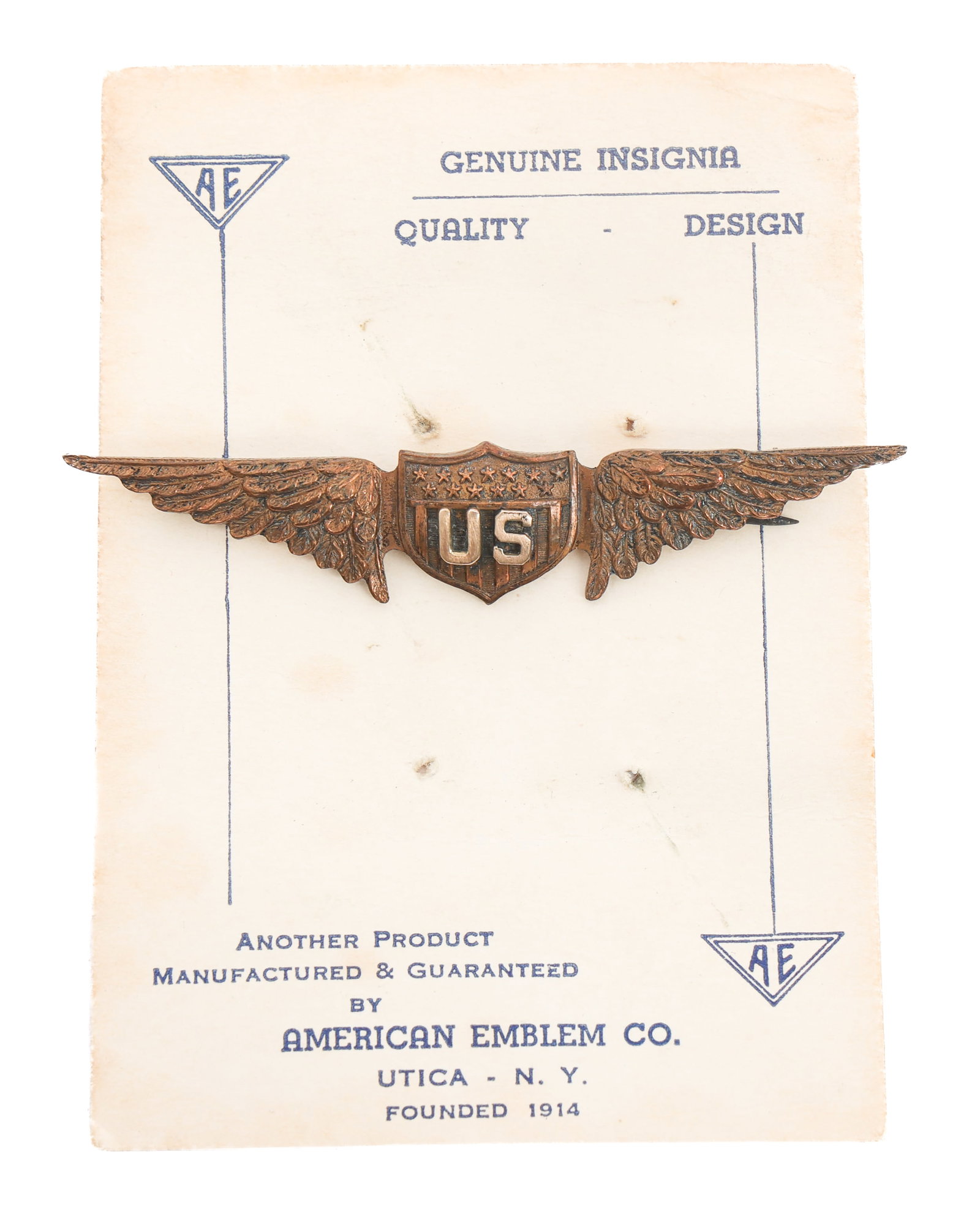 WWI US ARMY AIR CORPS 3" PILOT WINGS (1 of 3)