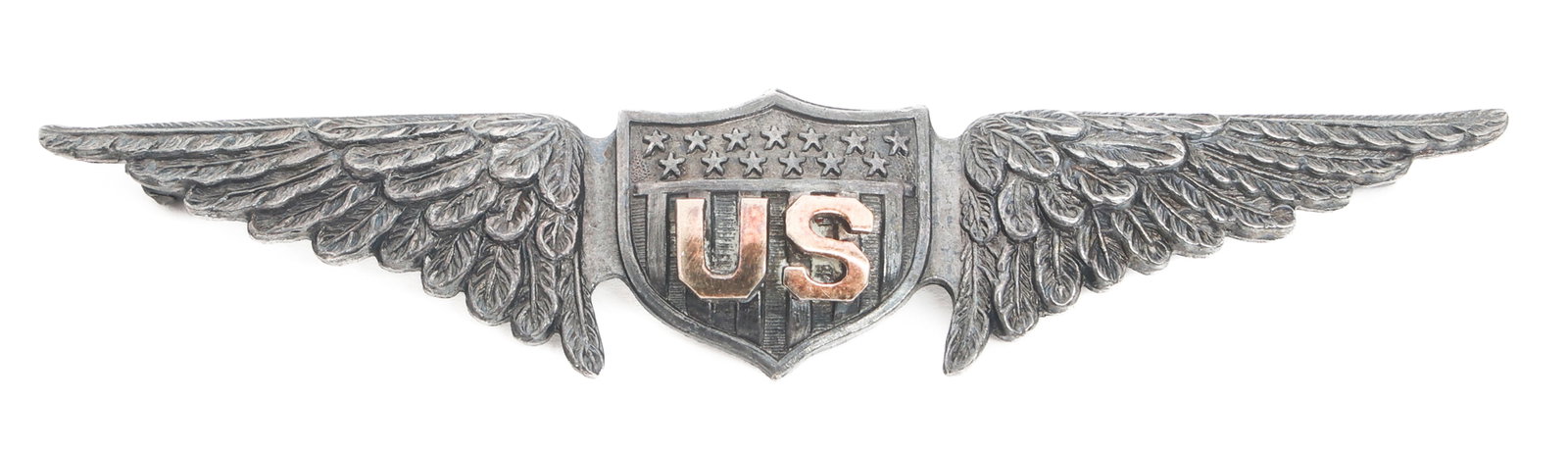 WWI US ARMY AIR CORPS 3" PILOT WINGS by W LINK CO (1 of 3)