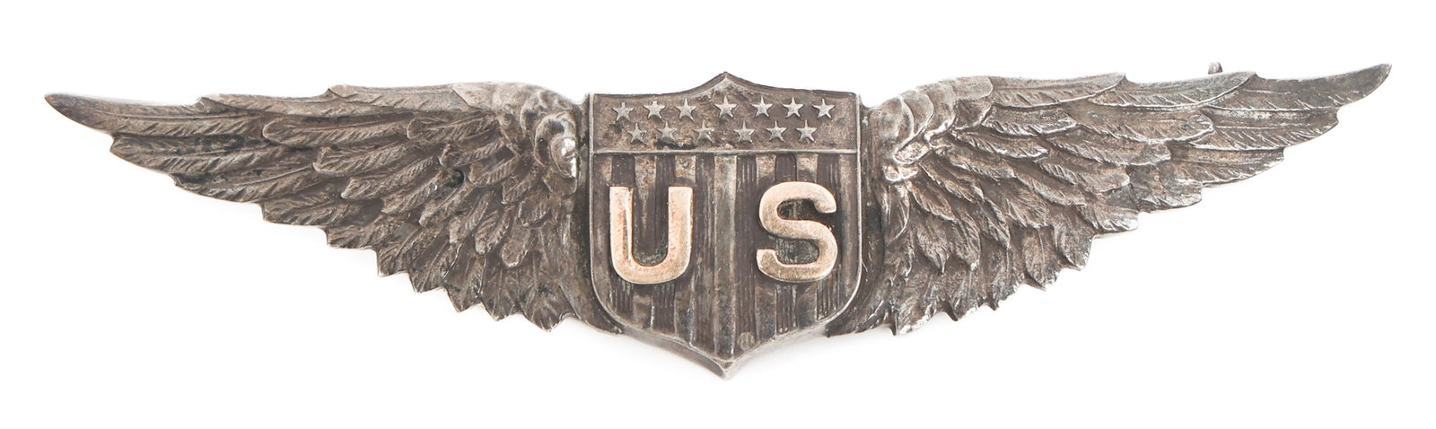 WWI US ARMY AIR CORPS TIFFANY & CO 3" PILOT WINGS (1 of 3)